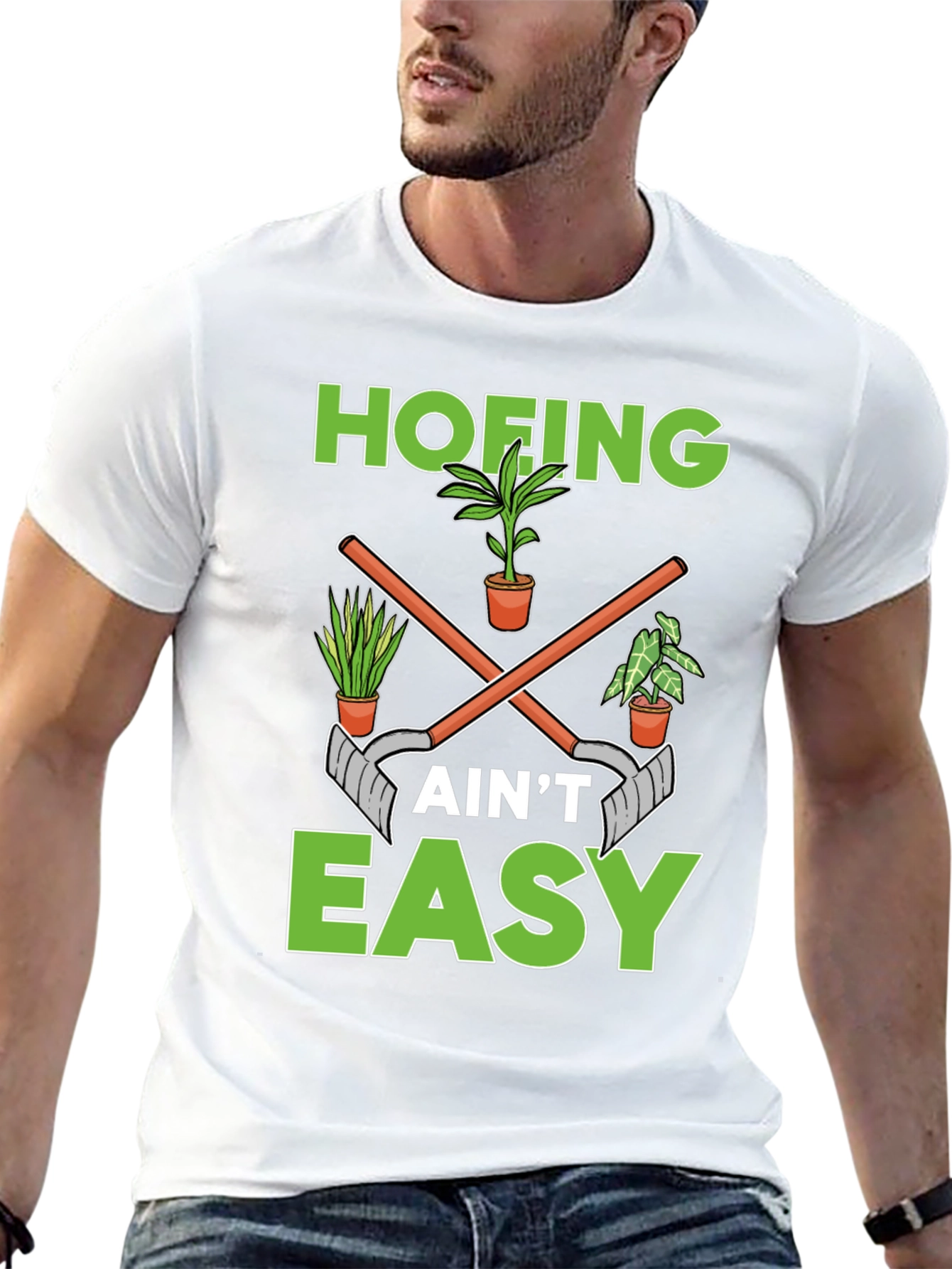 Hofing Aint Easy Garden Humor T-Shirt
