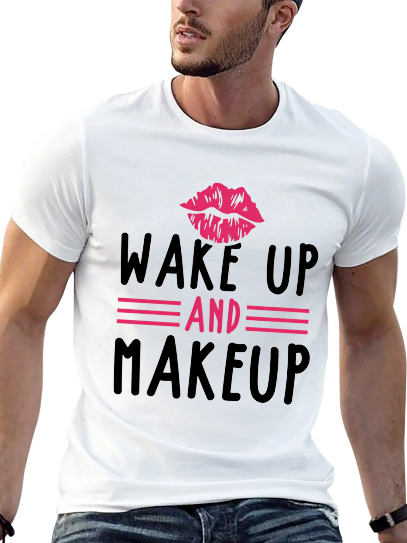 Wake Up & Makeup Graphic Tee