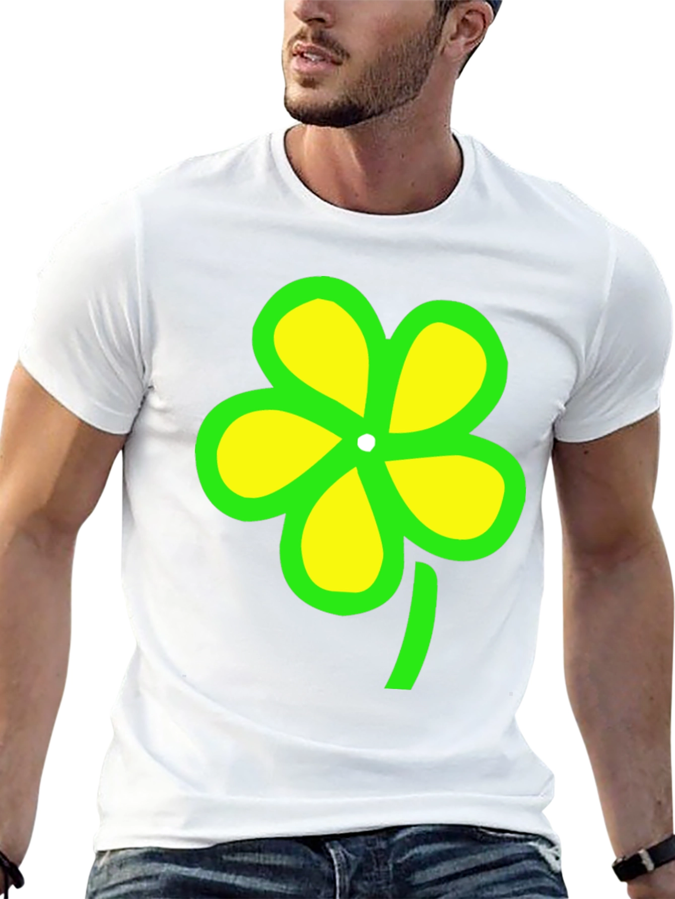 Lucky Clover Graphic Tee - Unisex Black T-Shirt