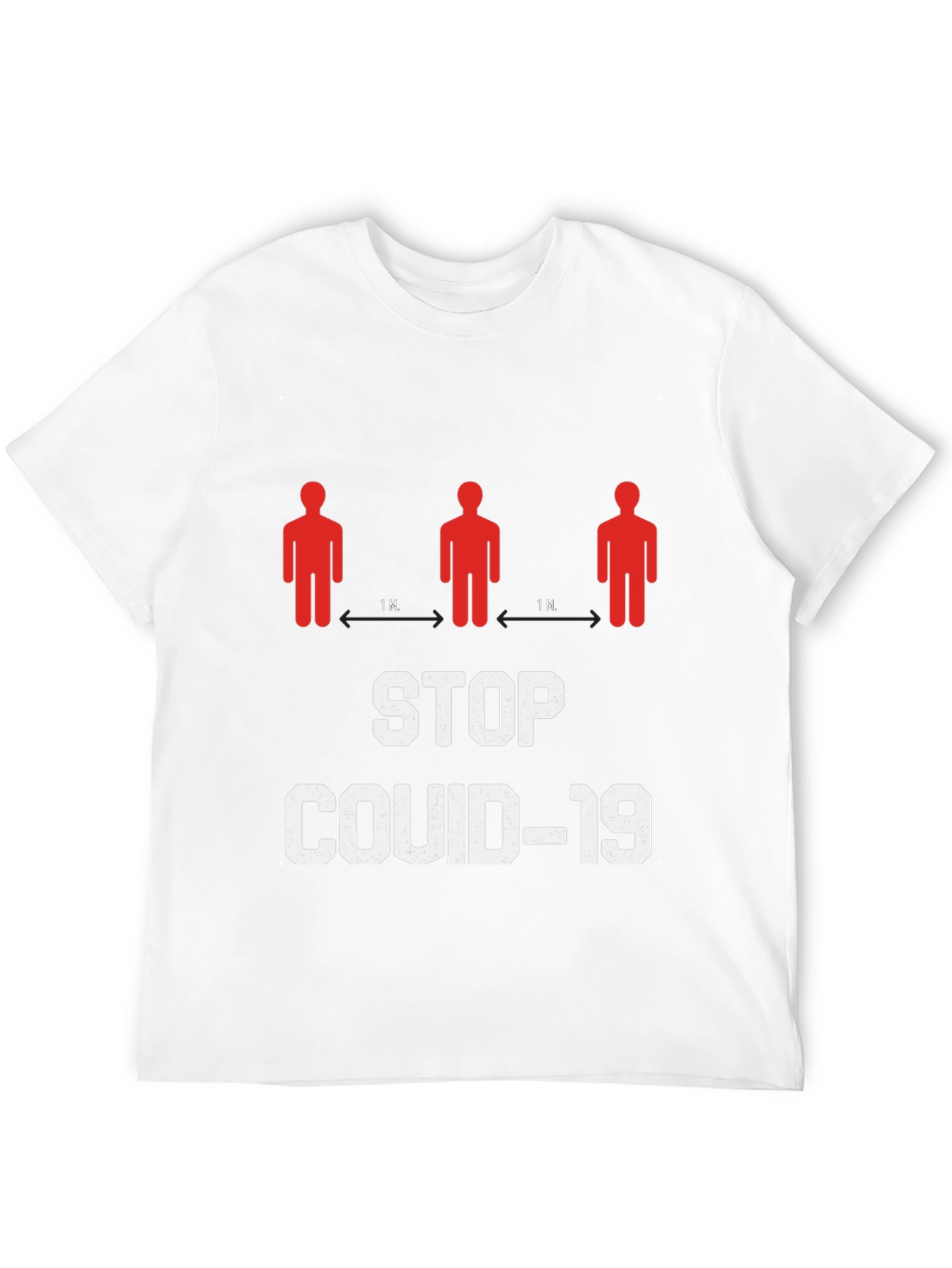 Stop Covid-19 Graphic T-Shirt - Social Distancing Tee