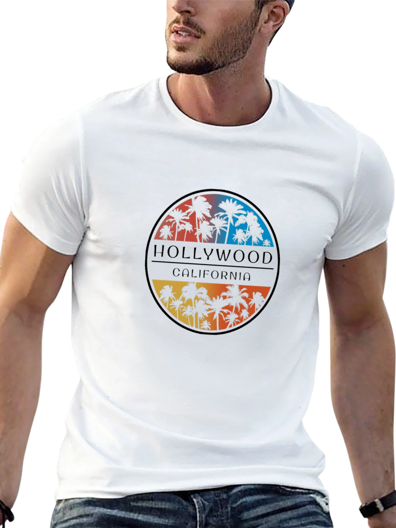 Hollywood California Palms Graphic Tee