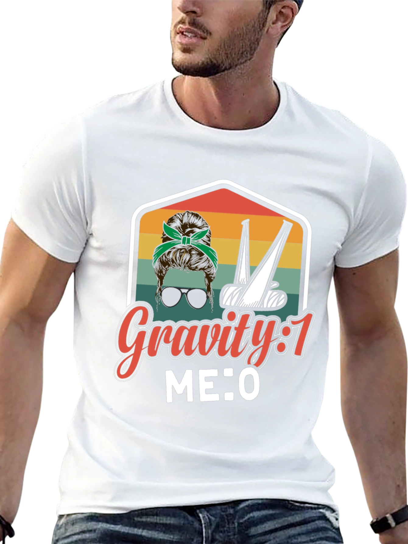 Gravity 1 Me 0 Funny Broken Bone T-Shirt