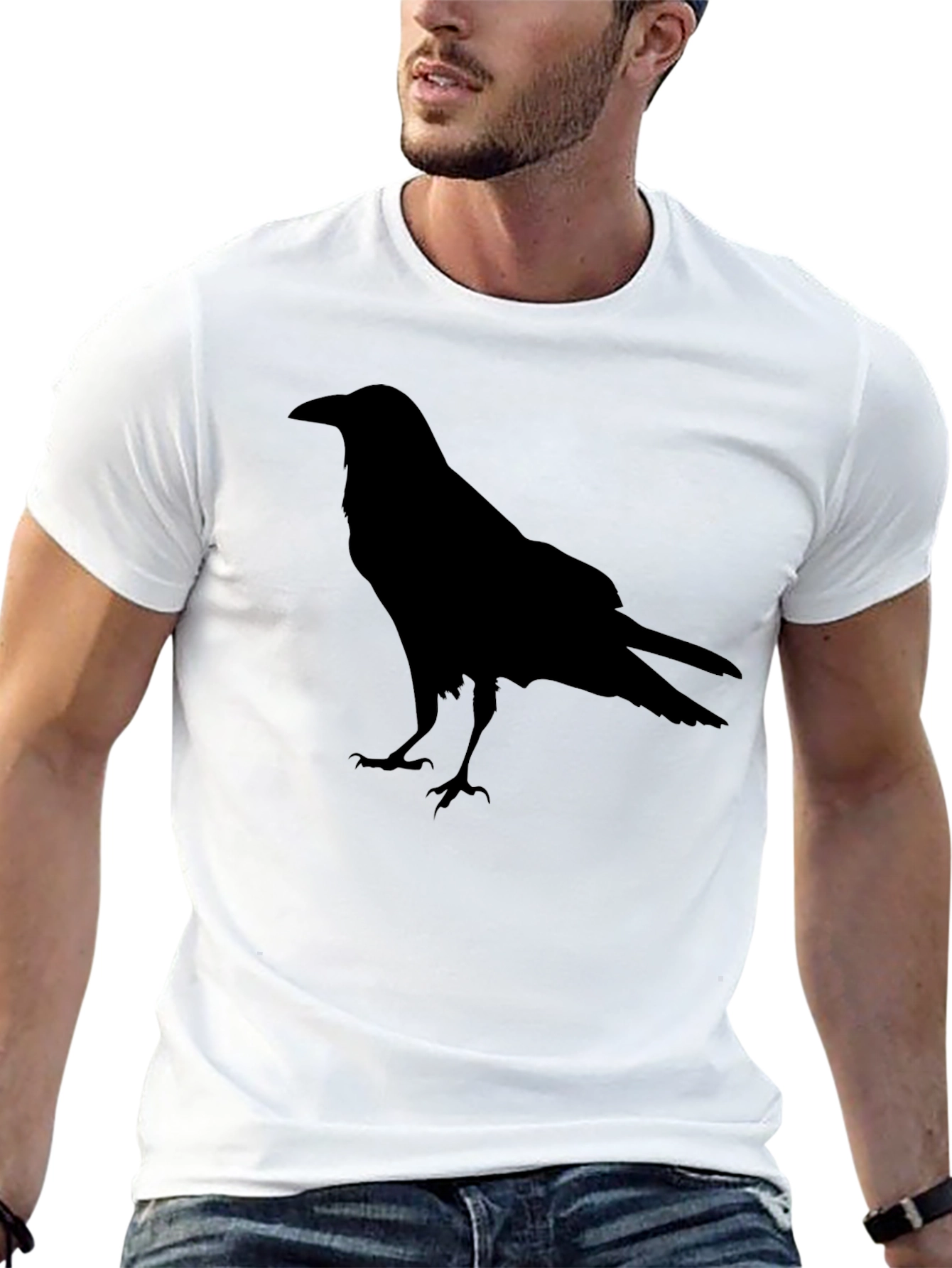 Raven Silhouette Graphic T-Shirt