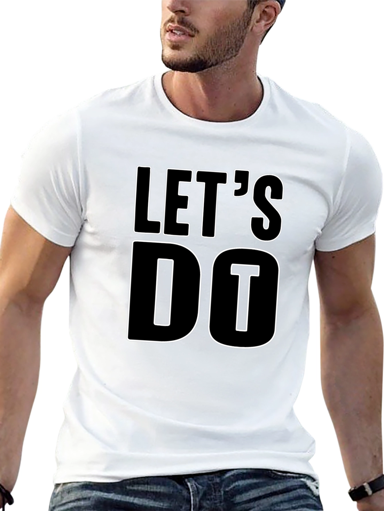 Lets Do It Black T-Shirt - Motivational Graphic Tee