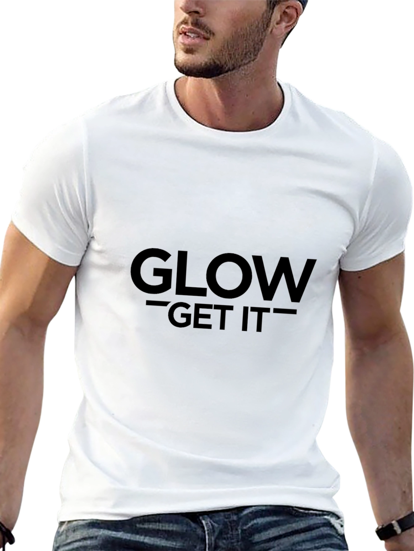 Glow Get It Black Graphic Tee