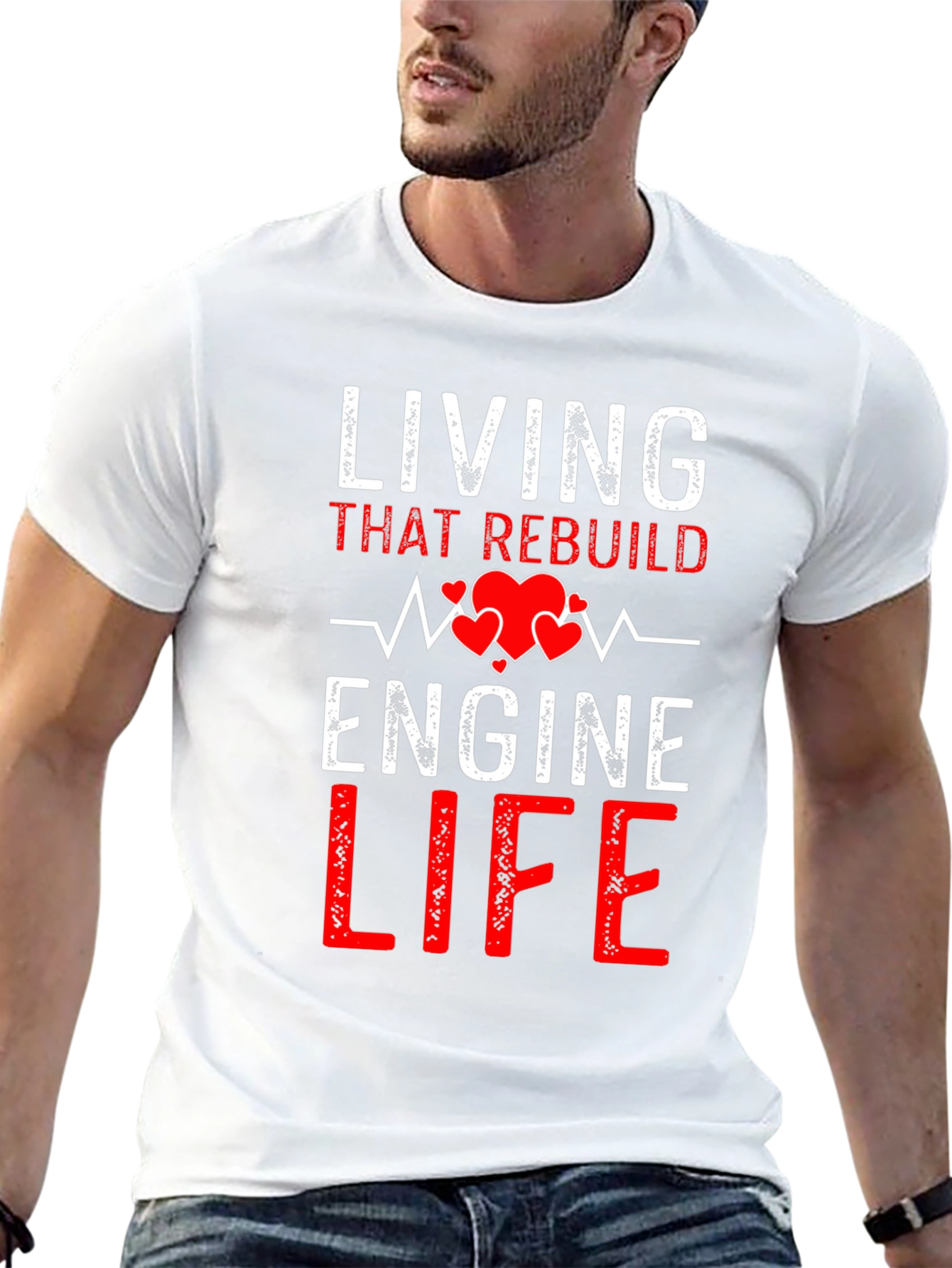 Living That Rebuild Engine Life Graphic Tee