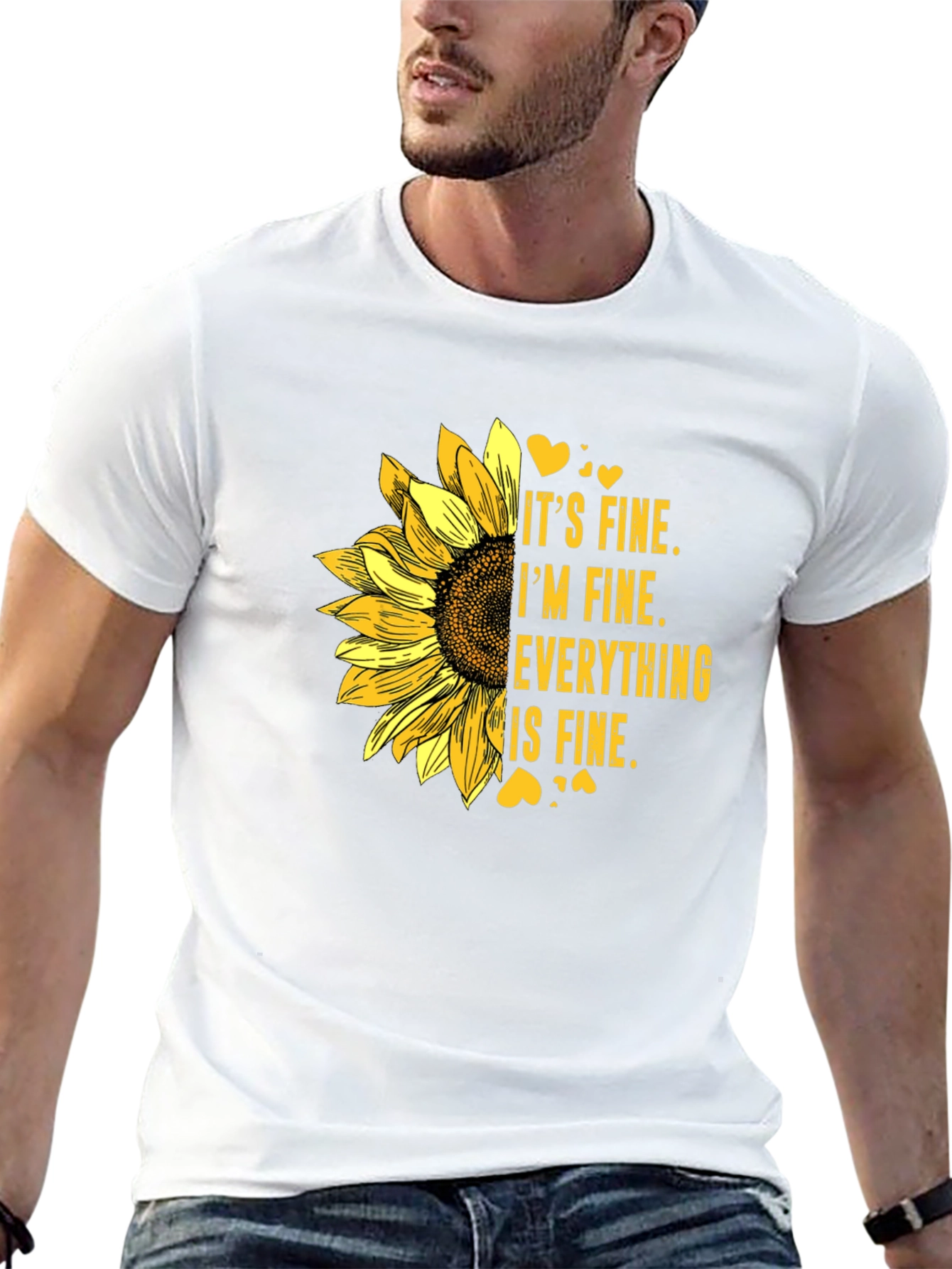 Its Fine Sunflower Graphic Tee