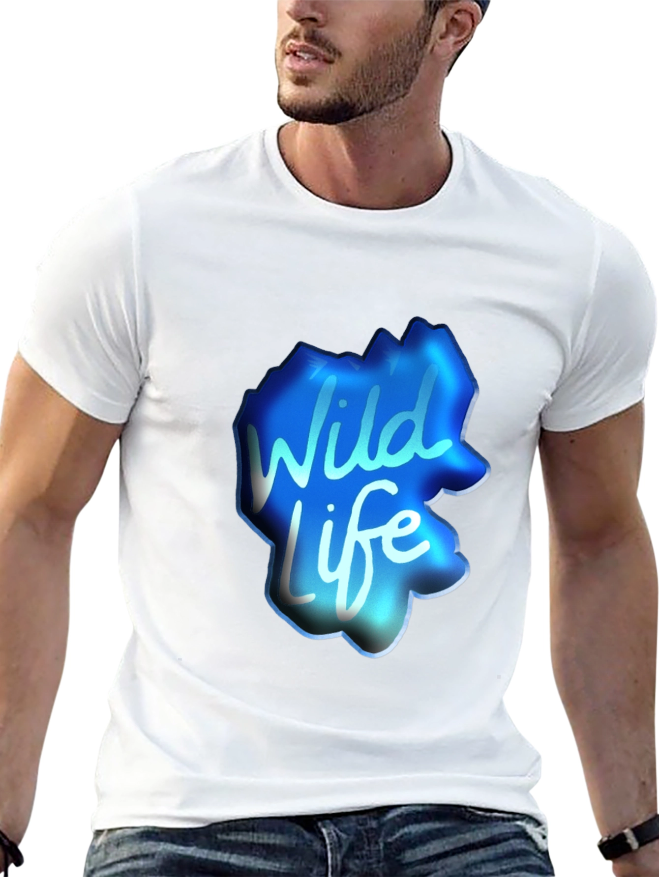 Wildlife Graphic T-Shirt - Casual Black Tee