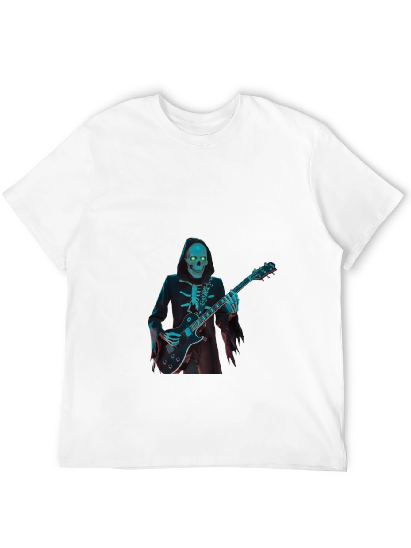 Skeleton Guitarist Graphic T-Shirt - Black