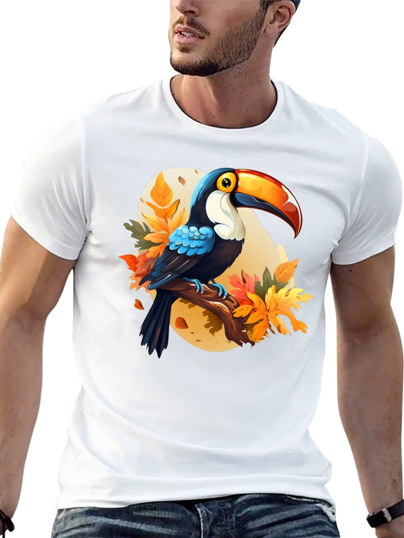 Toucan Autumn T-Shirt - Tropical Bird Fall Apparel