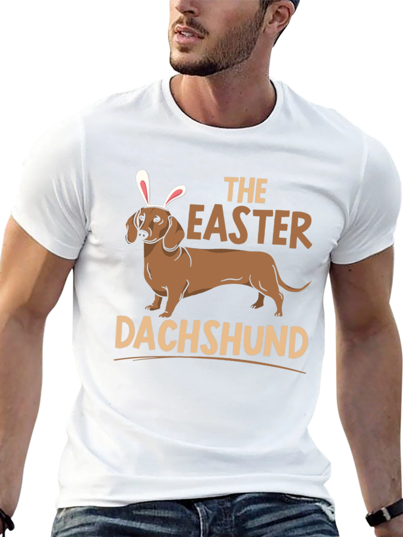 Easter Dachshund T-Shirt - Cute Bunny Dog Tee