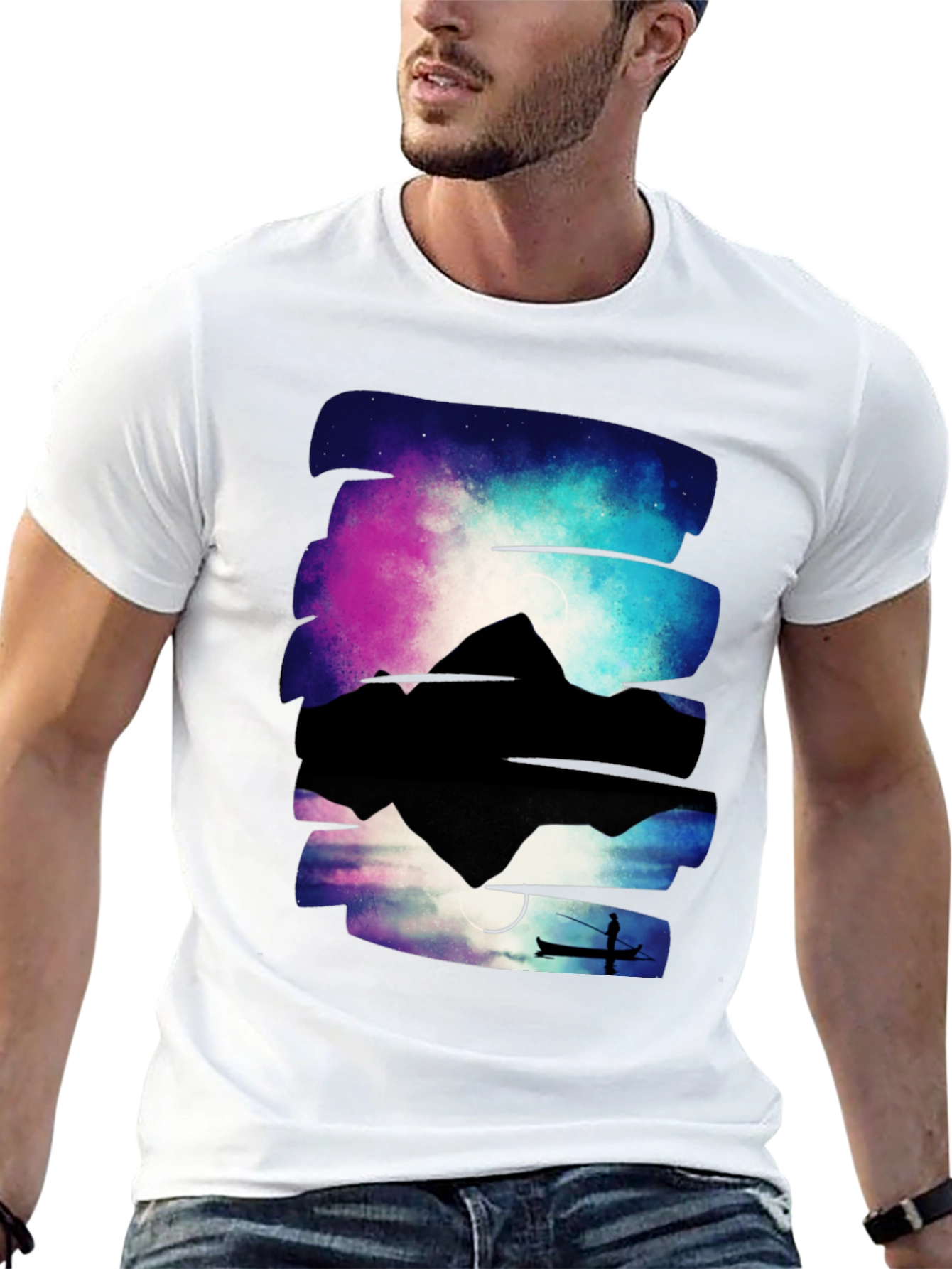 Galaxy Fishing Graphic Tee