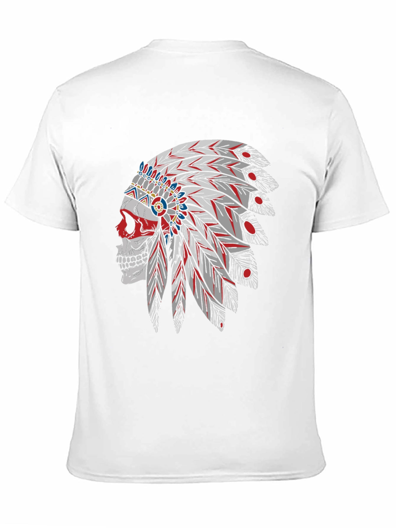 Skull Indian Headdress Graphic Tee