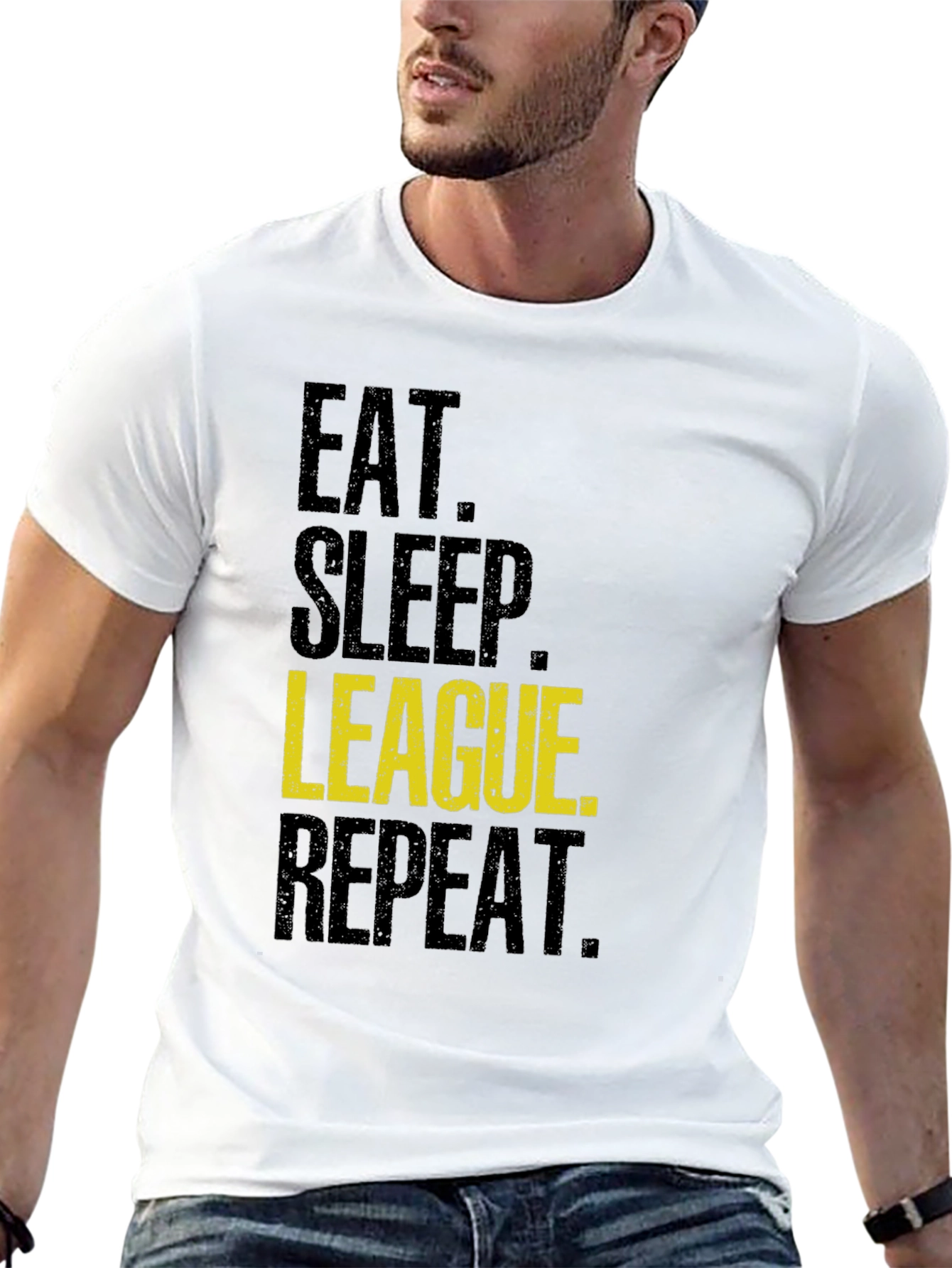 Eat Sleep League Repeat T-Shirt - Gaming Apparel