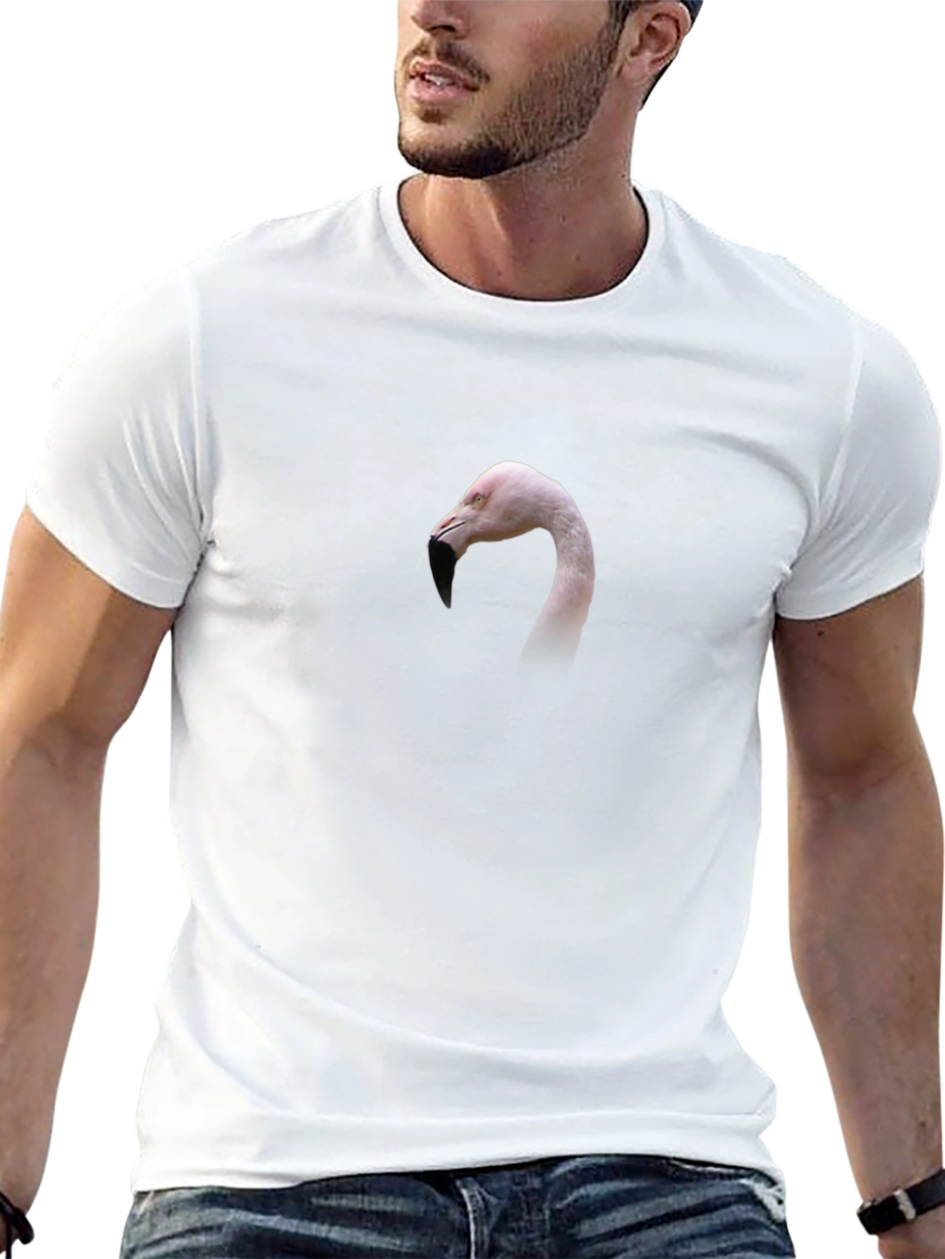 Flamingo Graphic Tee - Unique Bird Design