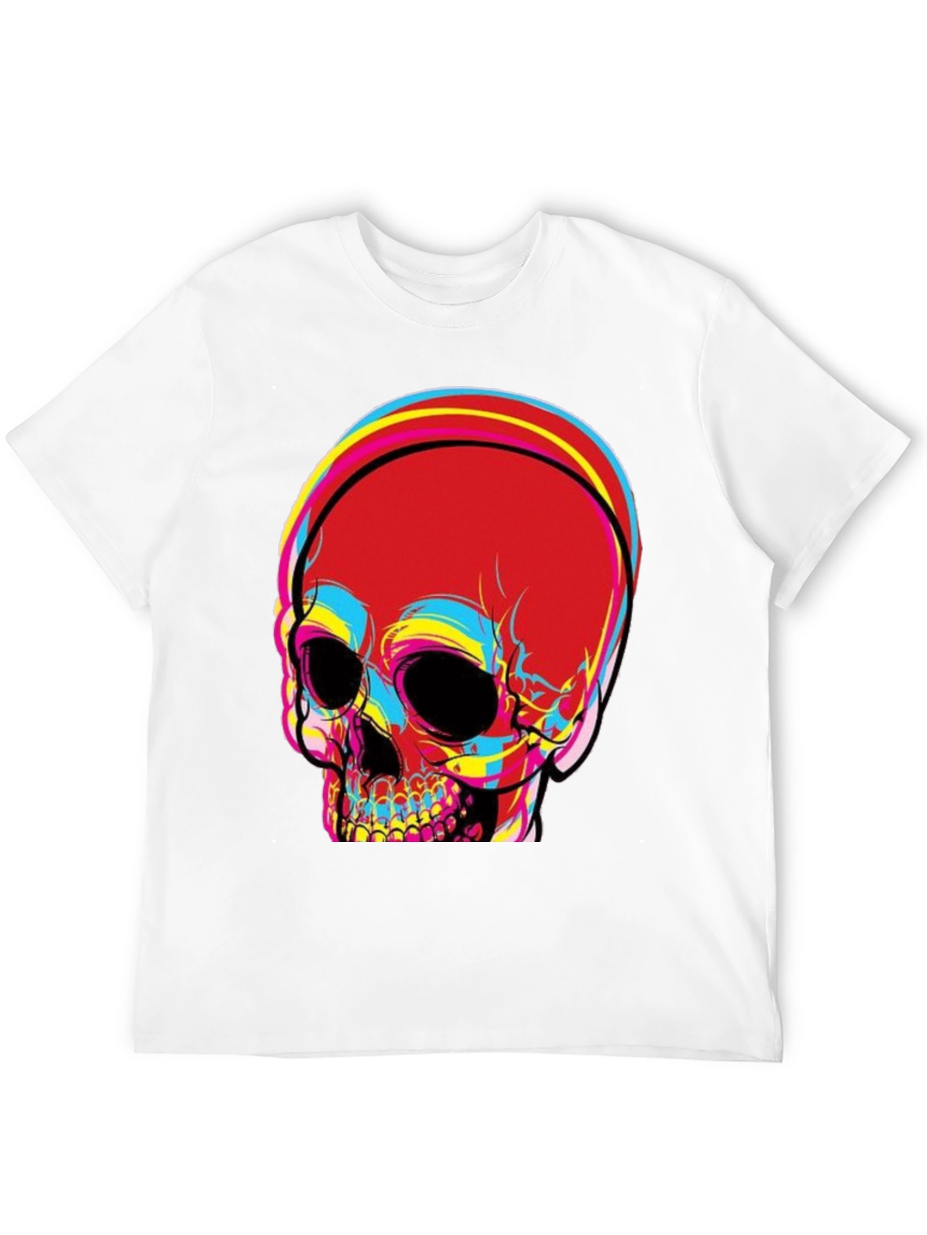 Skull Graphic Print Mens Black T-Shirt