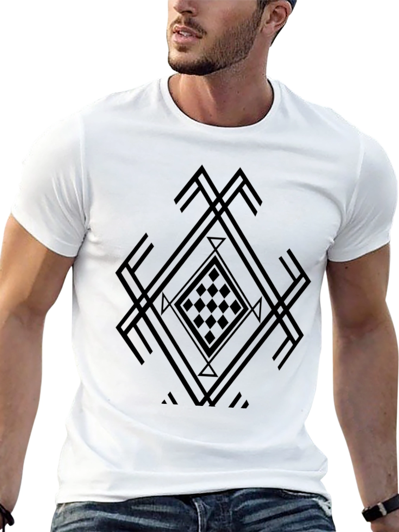 Abstract Diamond Geometric Graphic Tee