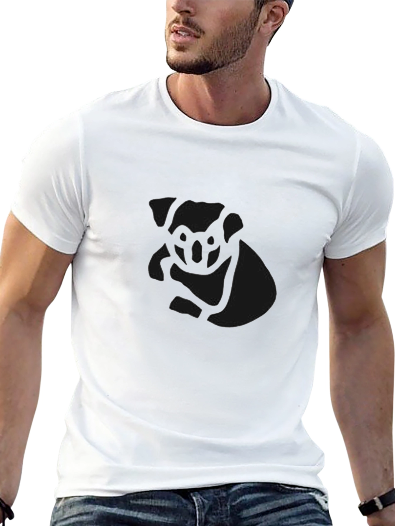 Koala Outline Black T-Shirt