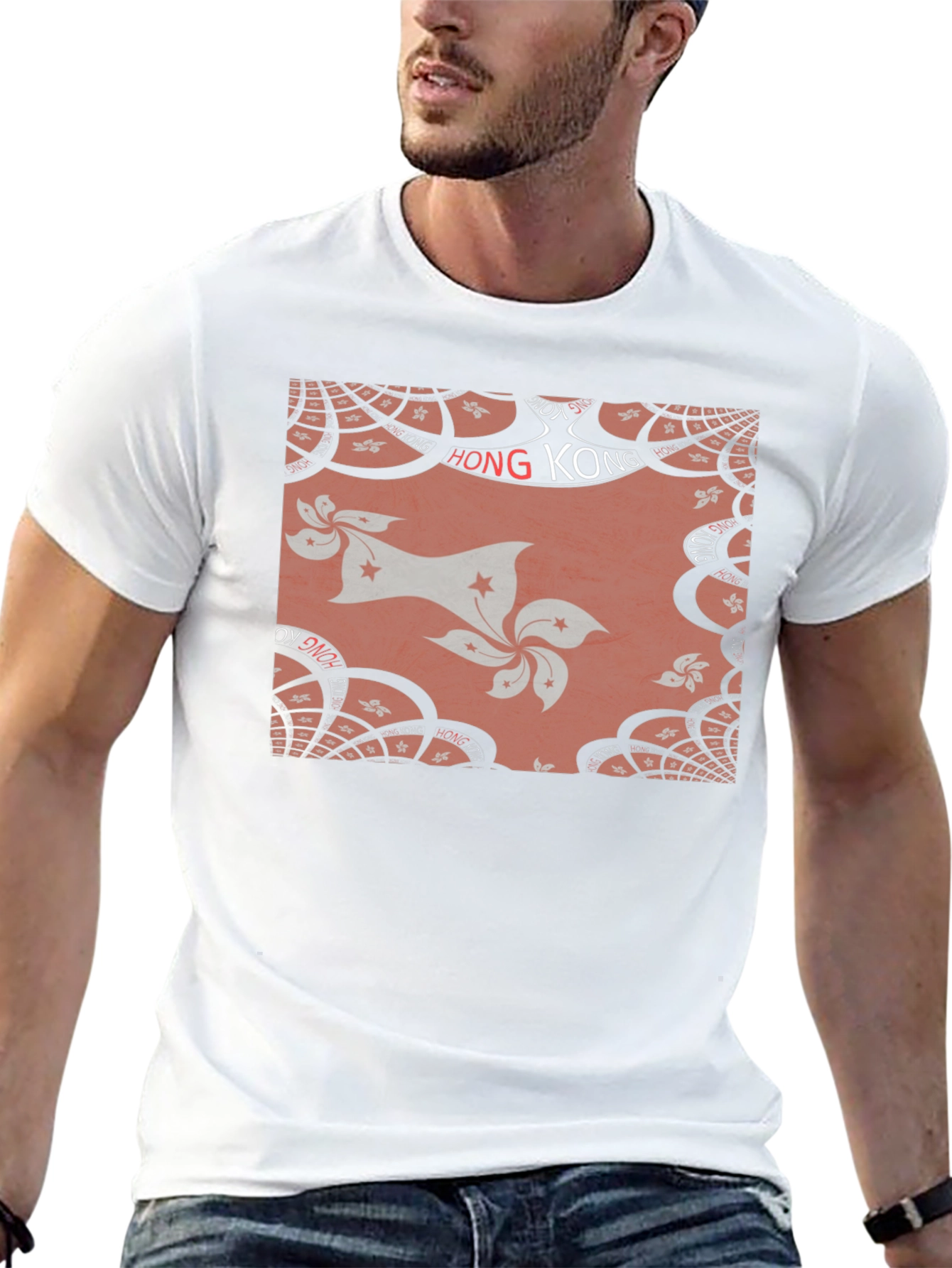 Hong Kong Flower T-Shirt - Stylish Black Tee