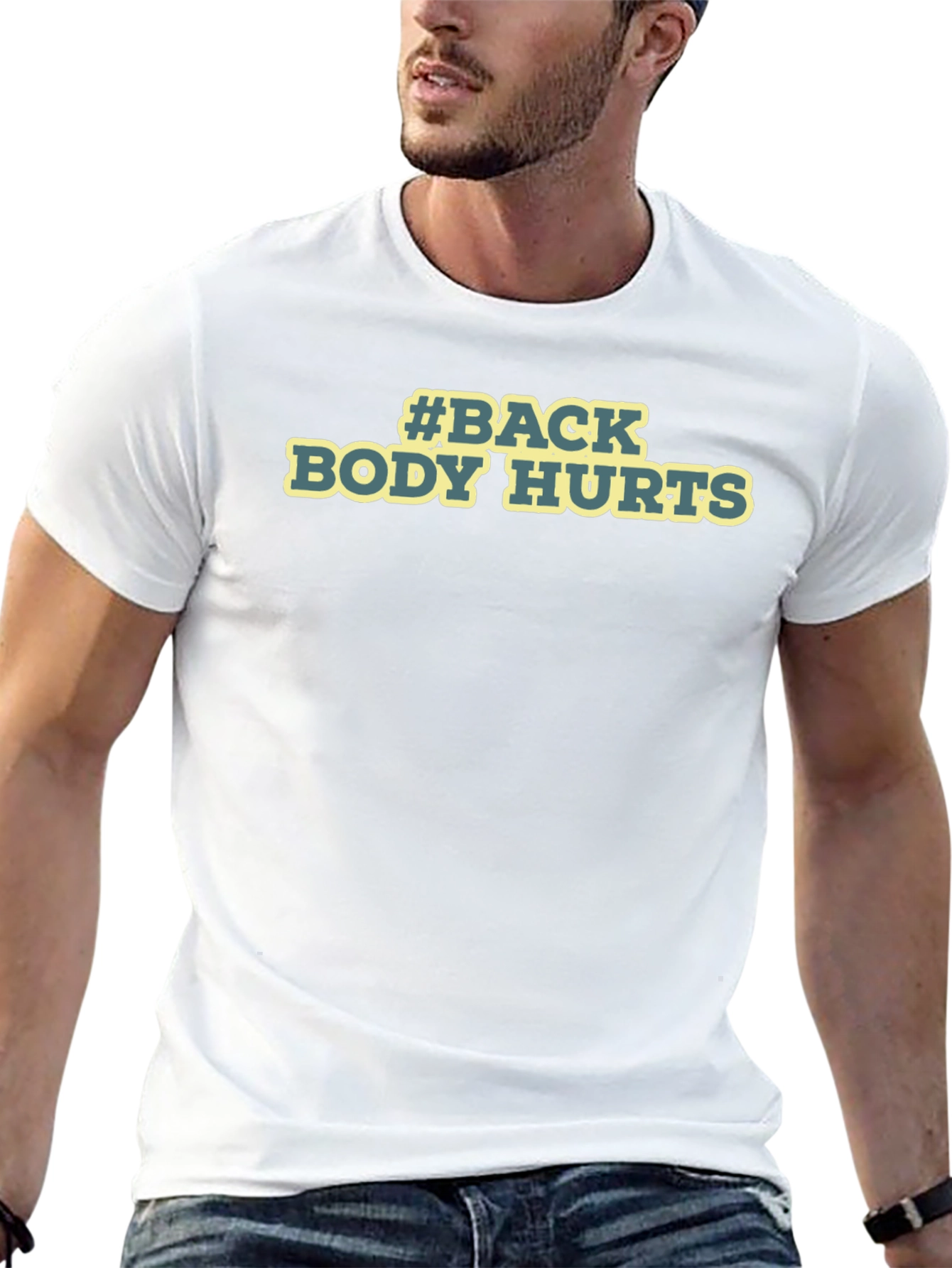 #Back Body Hurts Black Graphic T-Shirt