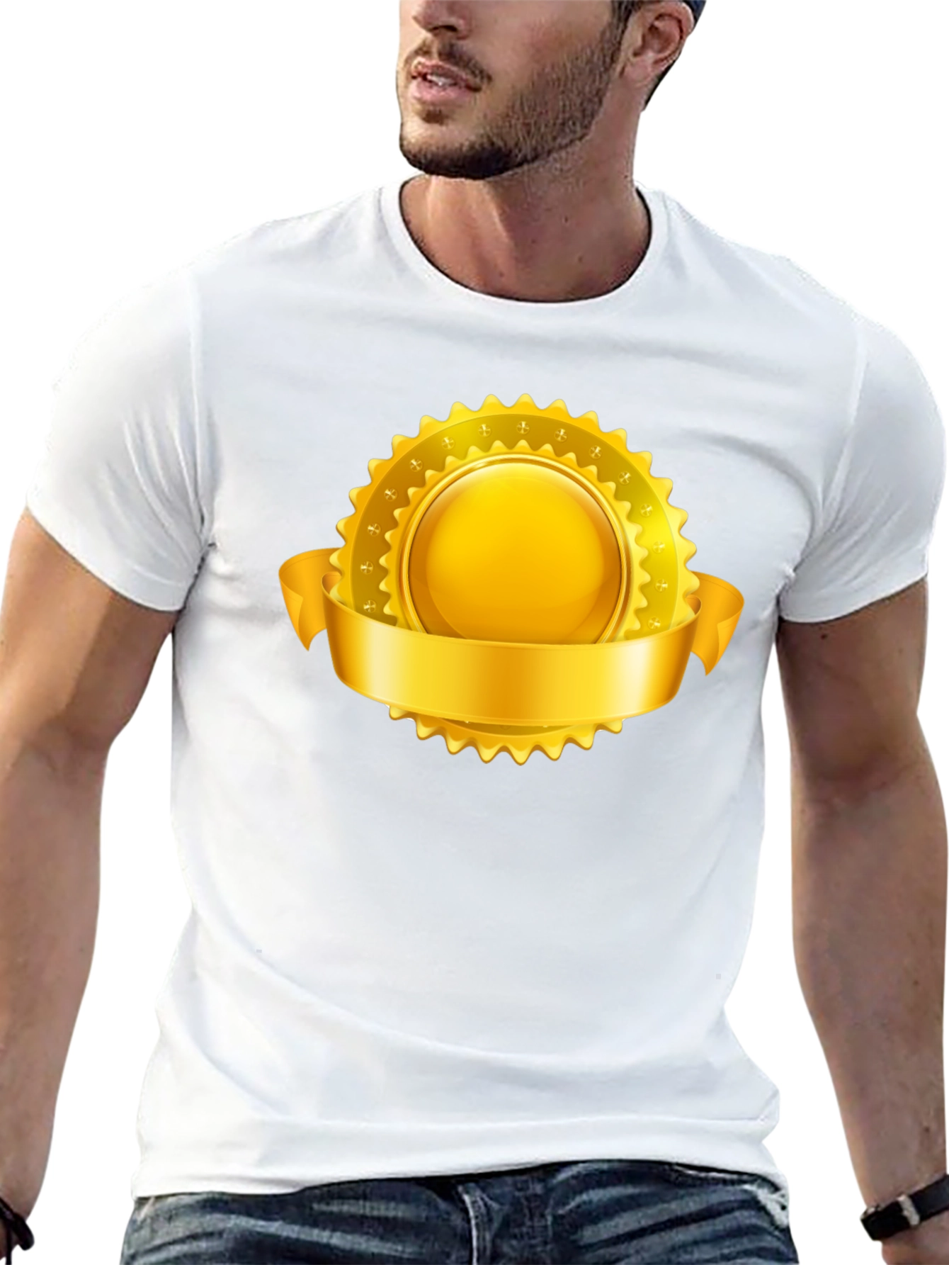 Golden Emblem Black T-Shirt