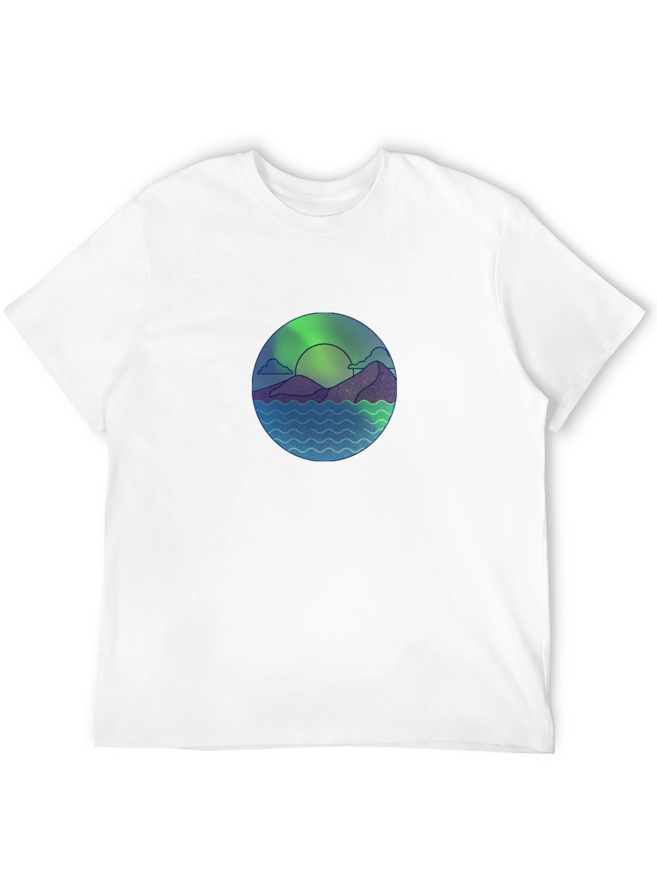 Nature Scene Graphic Black T-Shirt