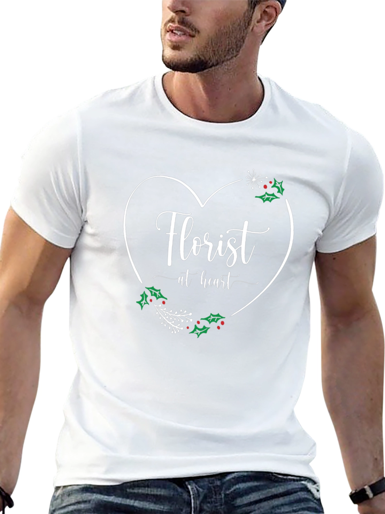Florist At Heart T-Shirt - Holiday Design