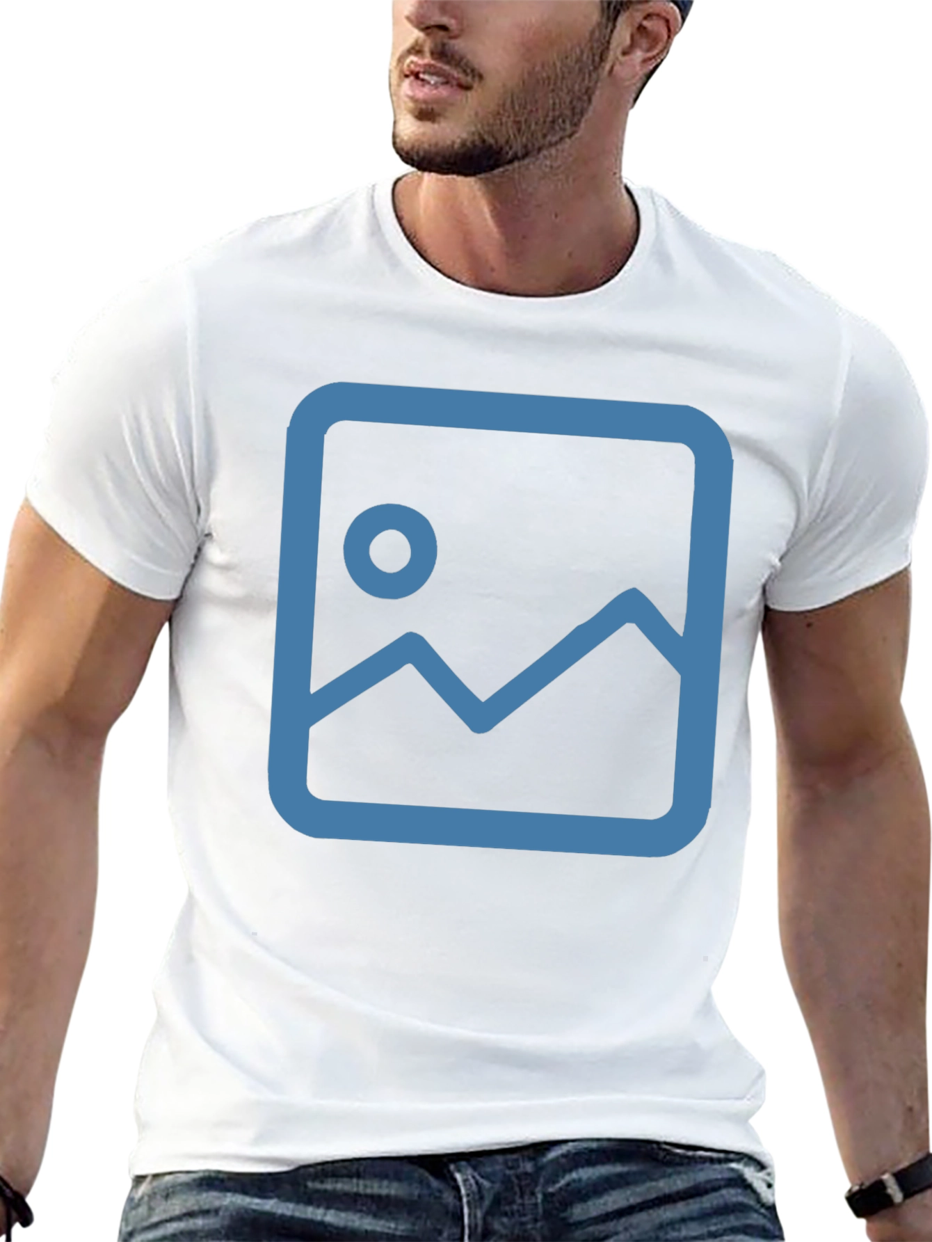 Black T-Shirt with Placeholder Graphic