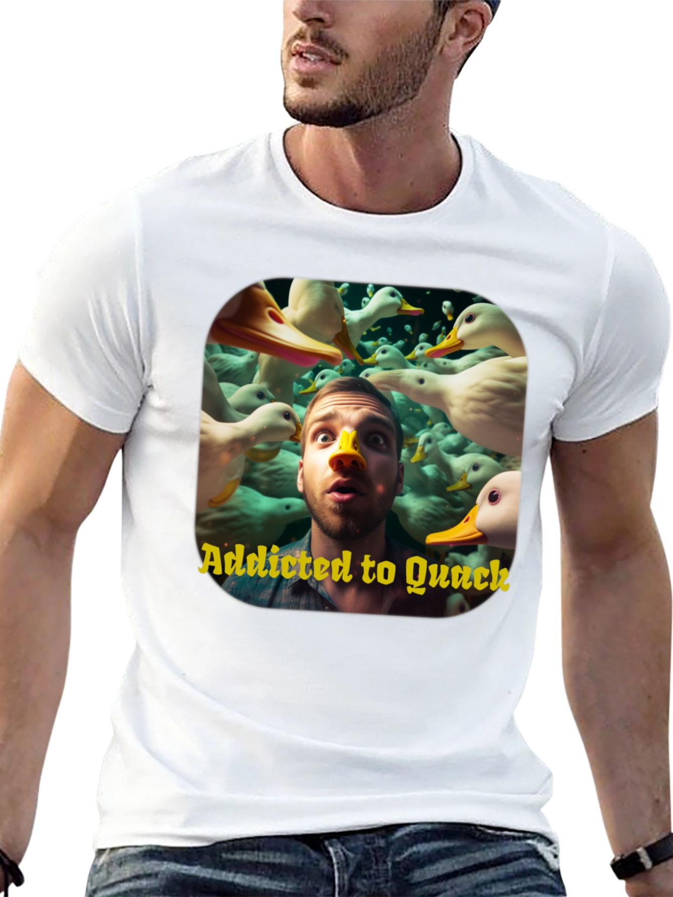 Addicted to Quack Graphic Tee - Duck Lover T-Shirt