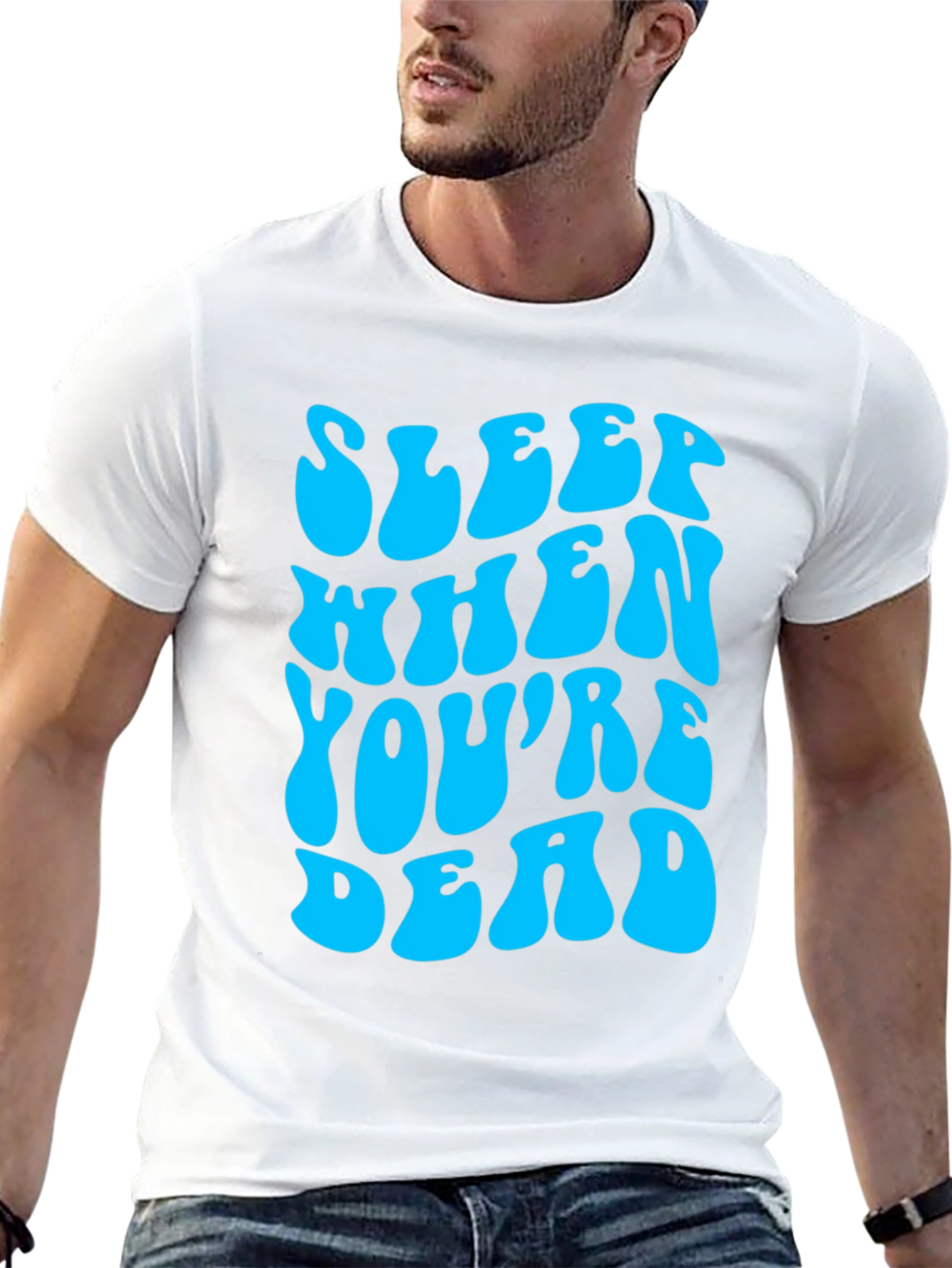 Sleep When Youre Dead Graphic Tee - Black