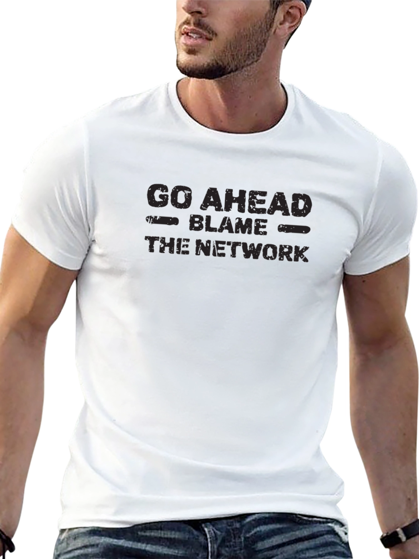 Go Ahead Blame The Network Black T-Shirt