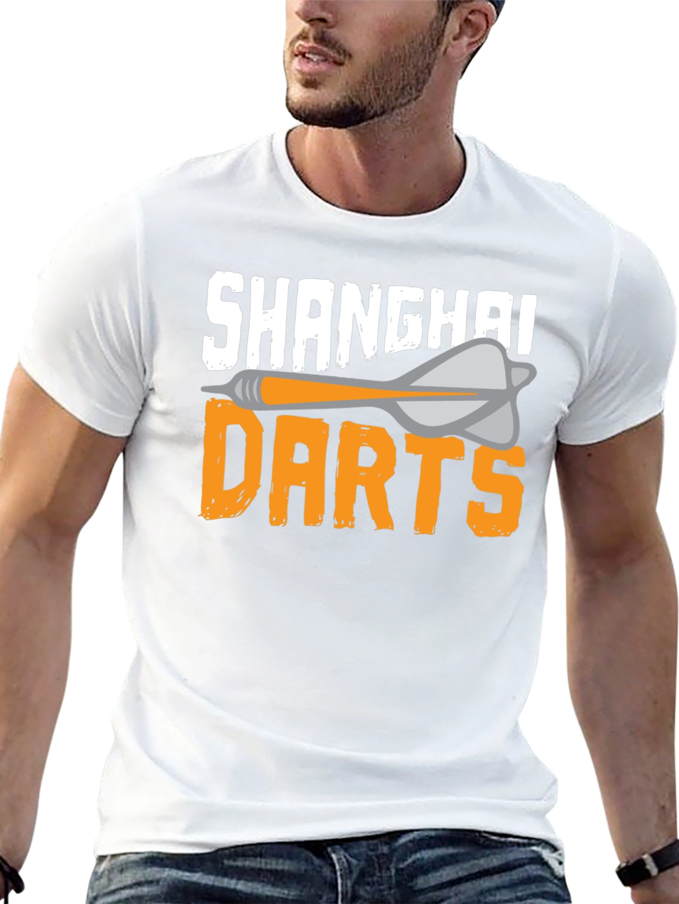 Shanghai Darts Graphic T-Shirt - Black