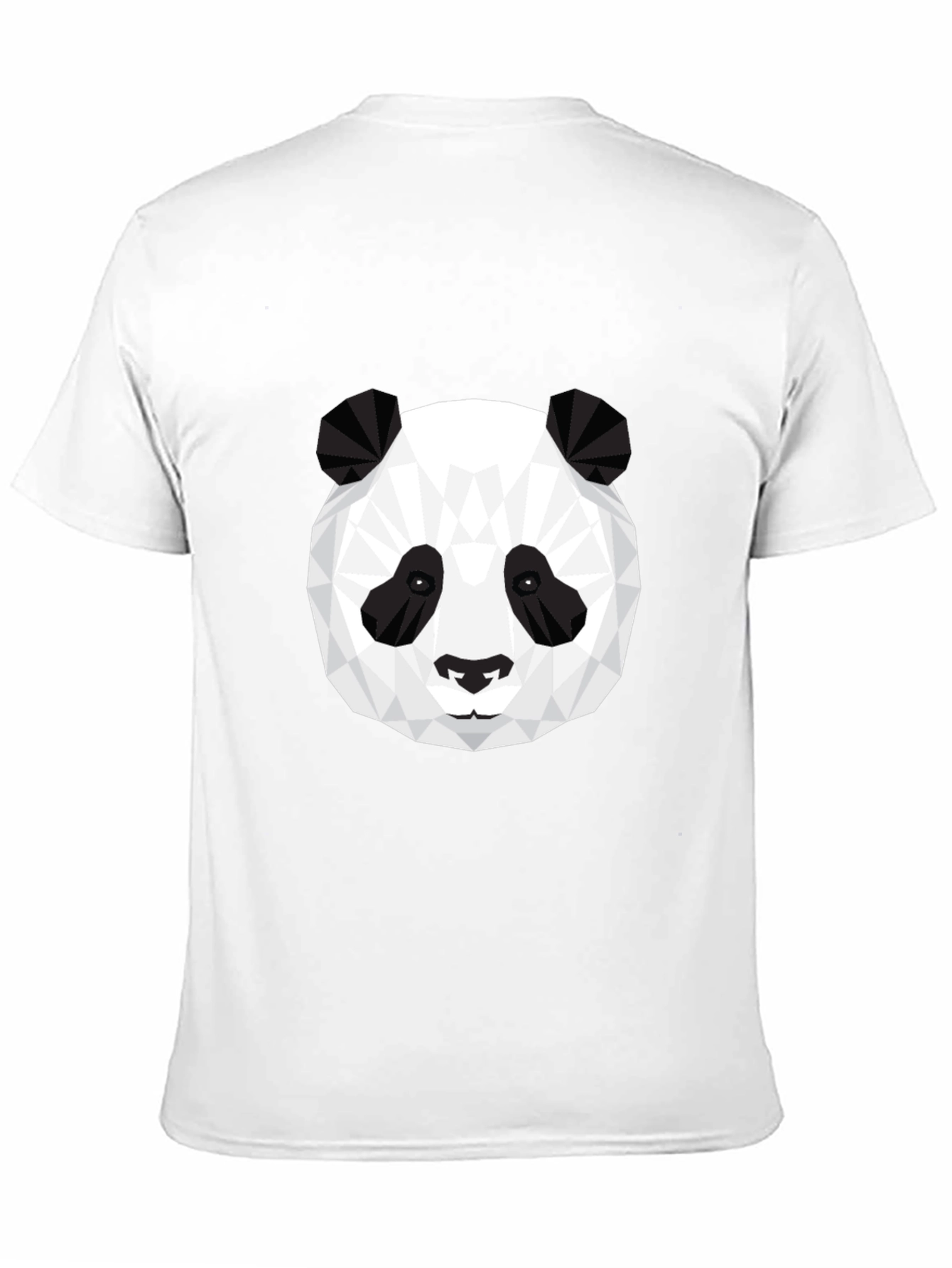 Geometric Panda Graphic Tee - Black T-Shirt