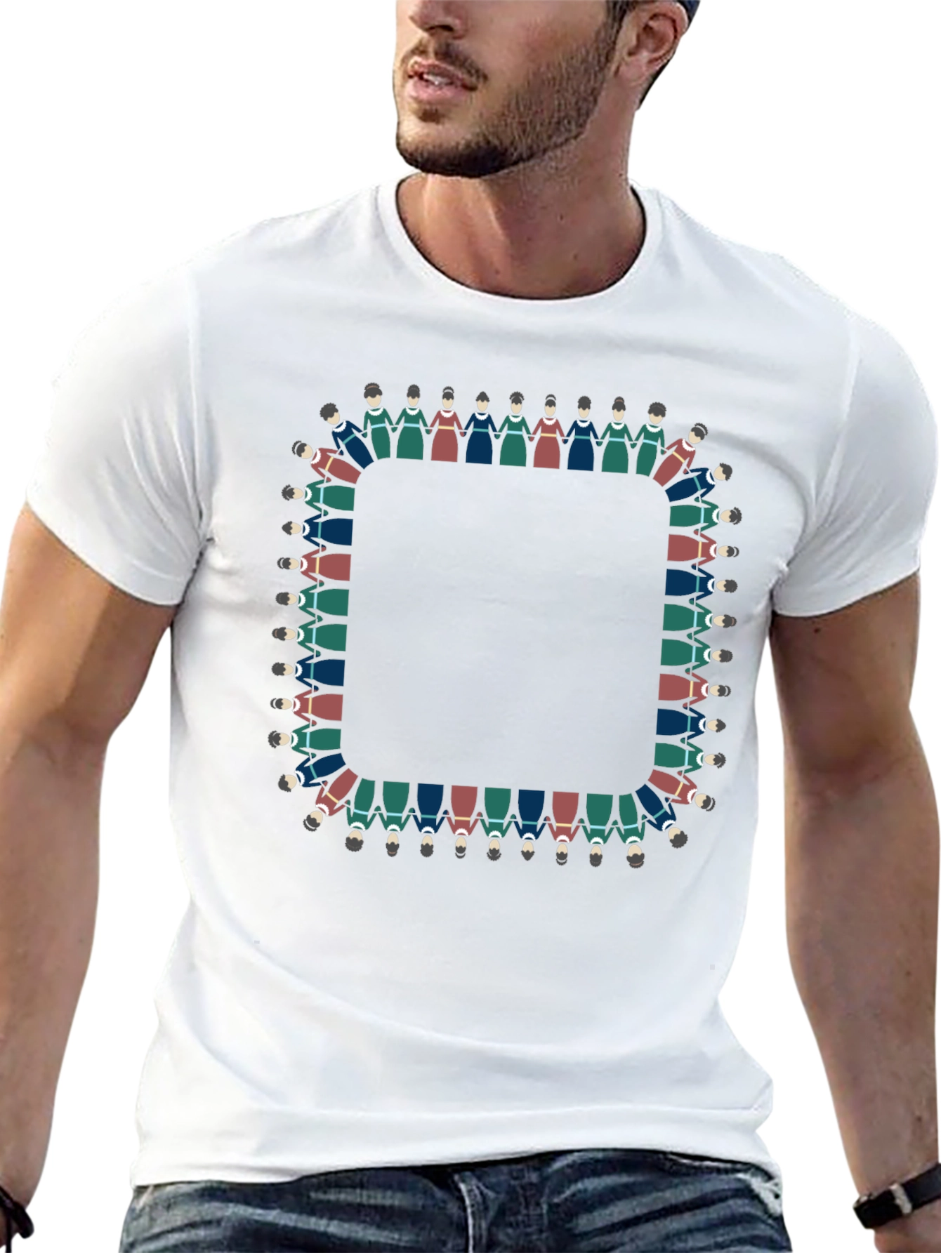 Circle of People Graphic Tee - Unisex Black T-Shirt