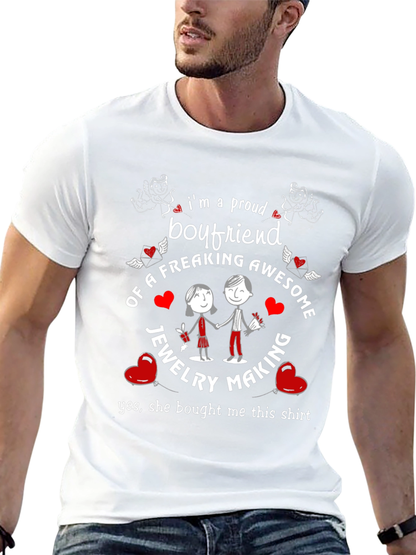 Proud Boyfriend of Jewelry Maker T-Shirt