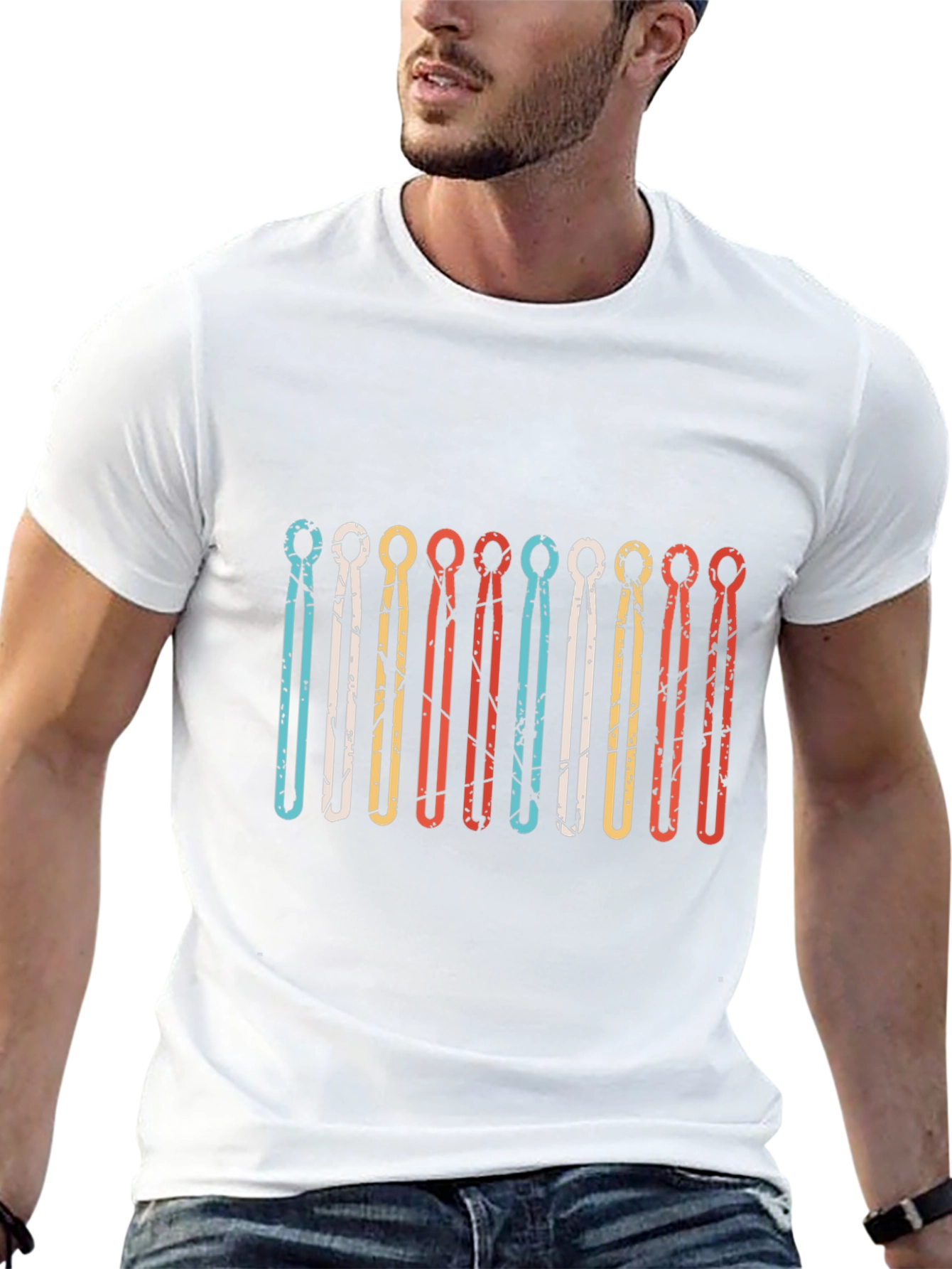 Retro Bowling Pin Graphic T-Shirt
