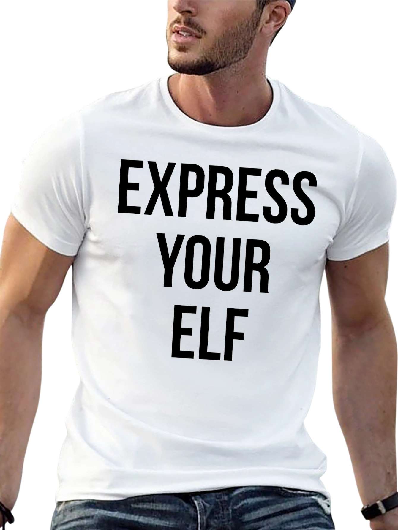 Express Your Elf Novelty Graphic Tee