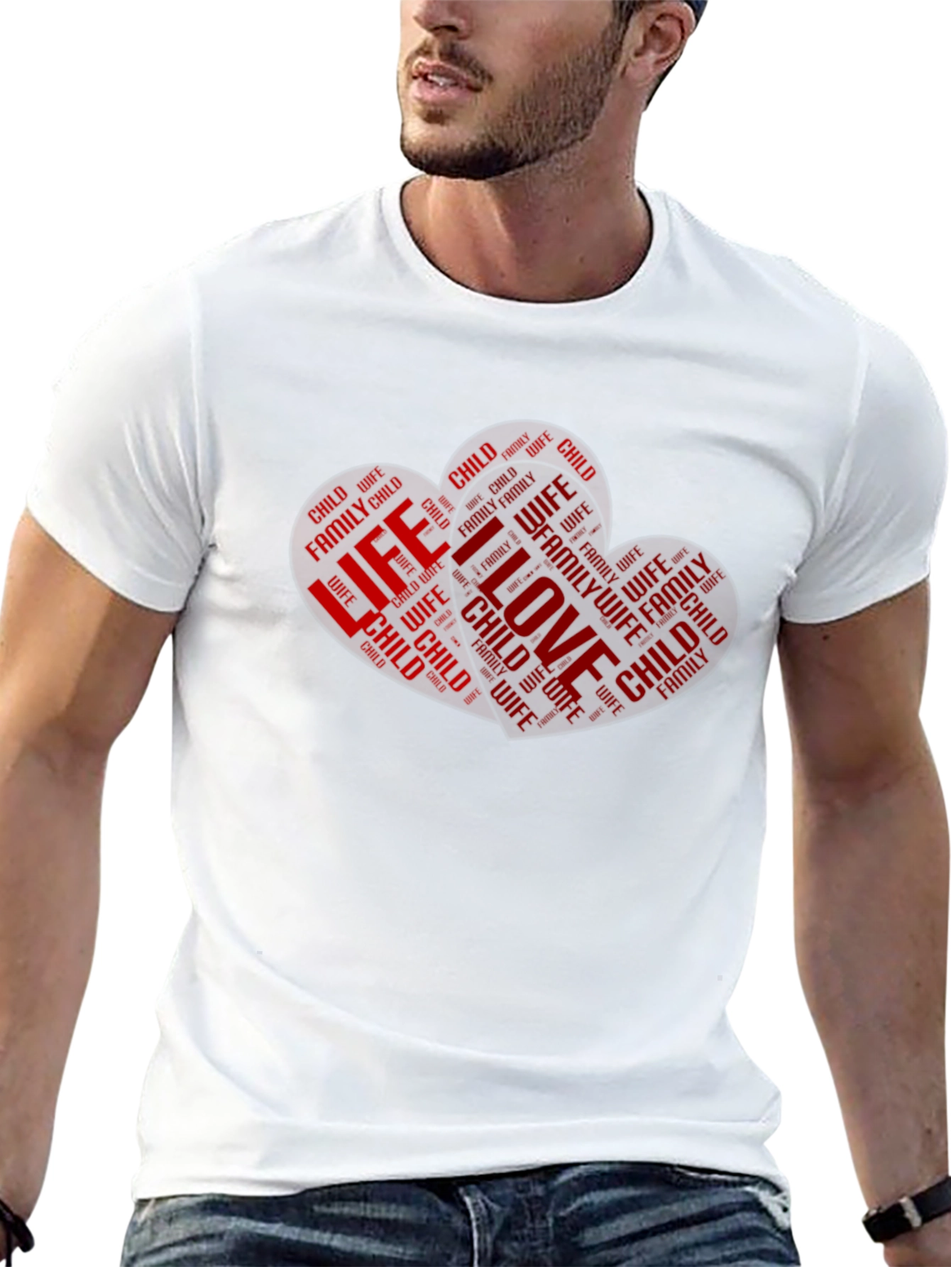 Family Love Heart Graphic T-Shirt