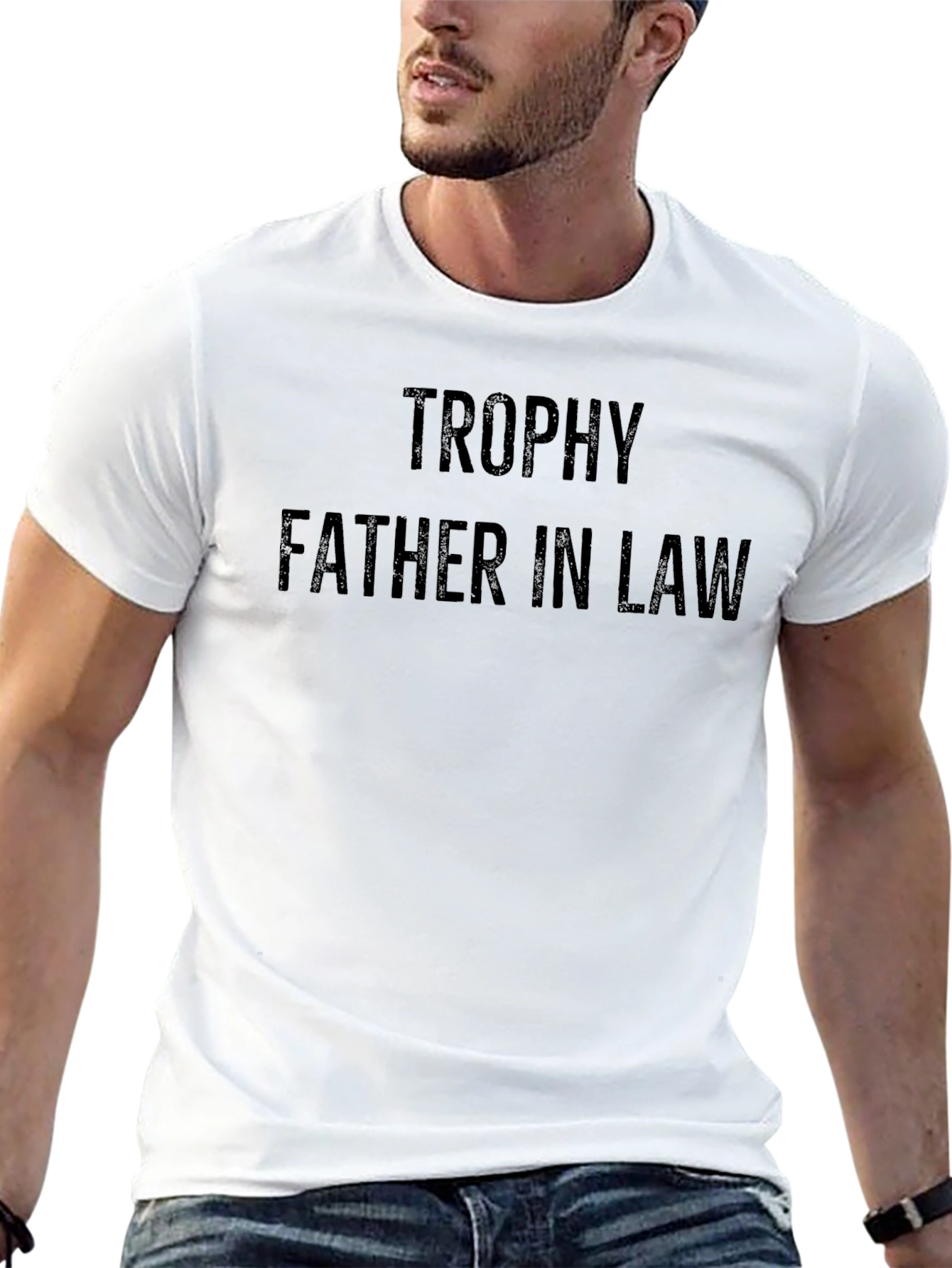 Trophy Father-In-Law Black Graphic Tee