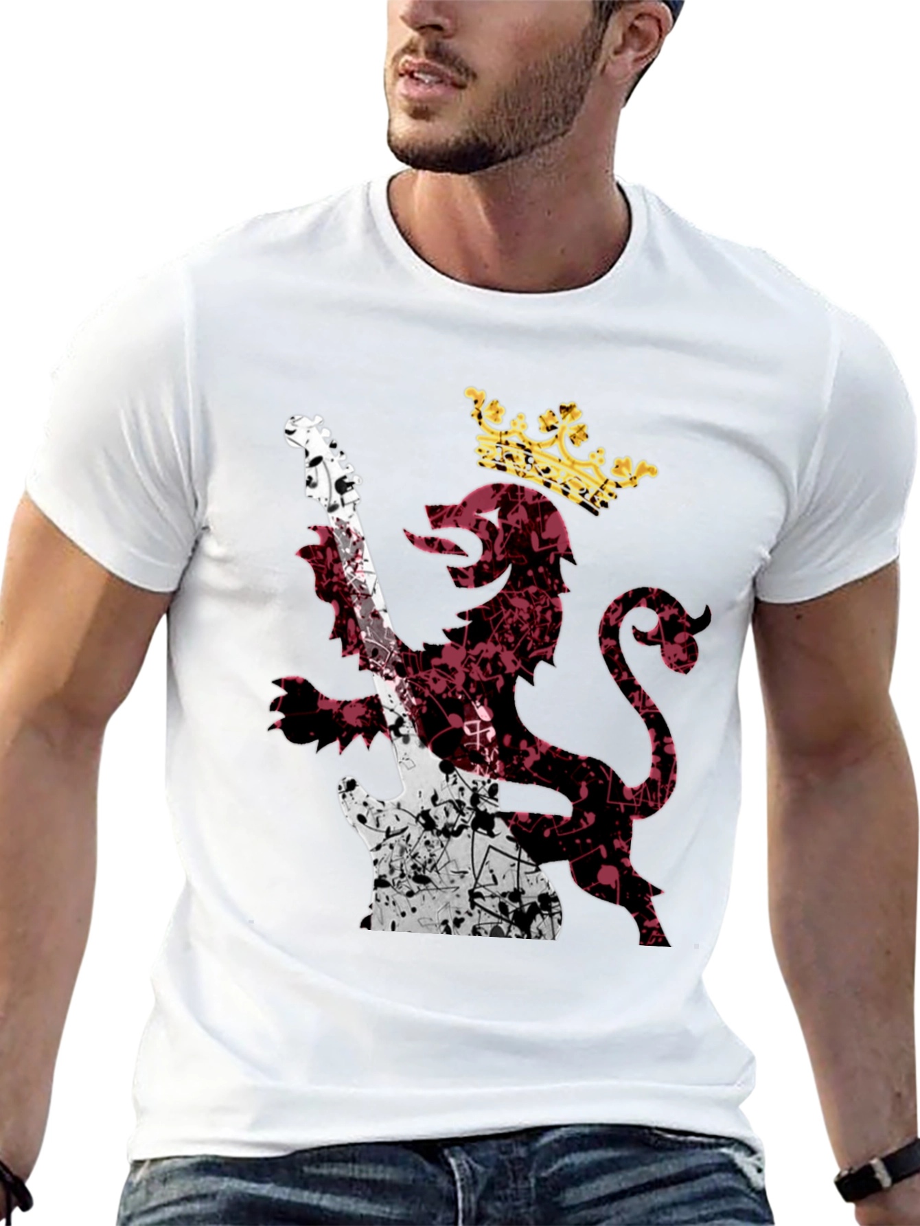 King Lion Guitar T-Shirt