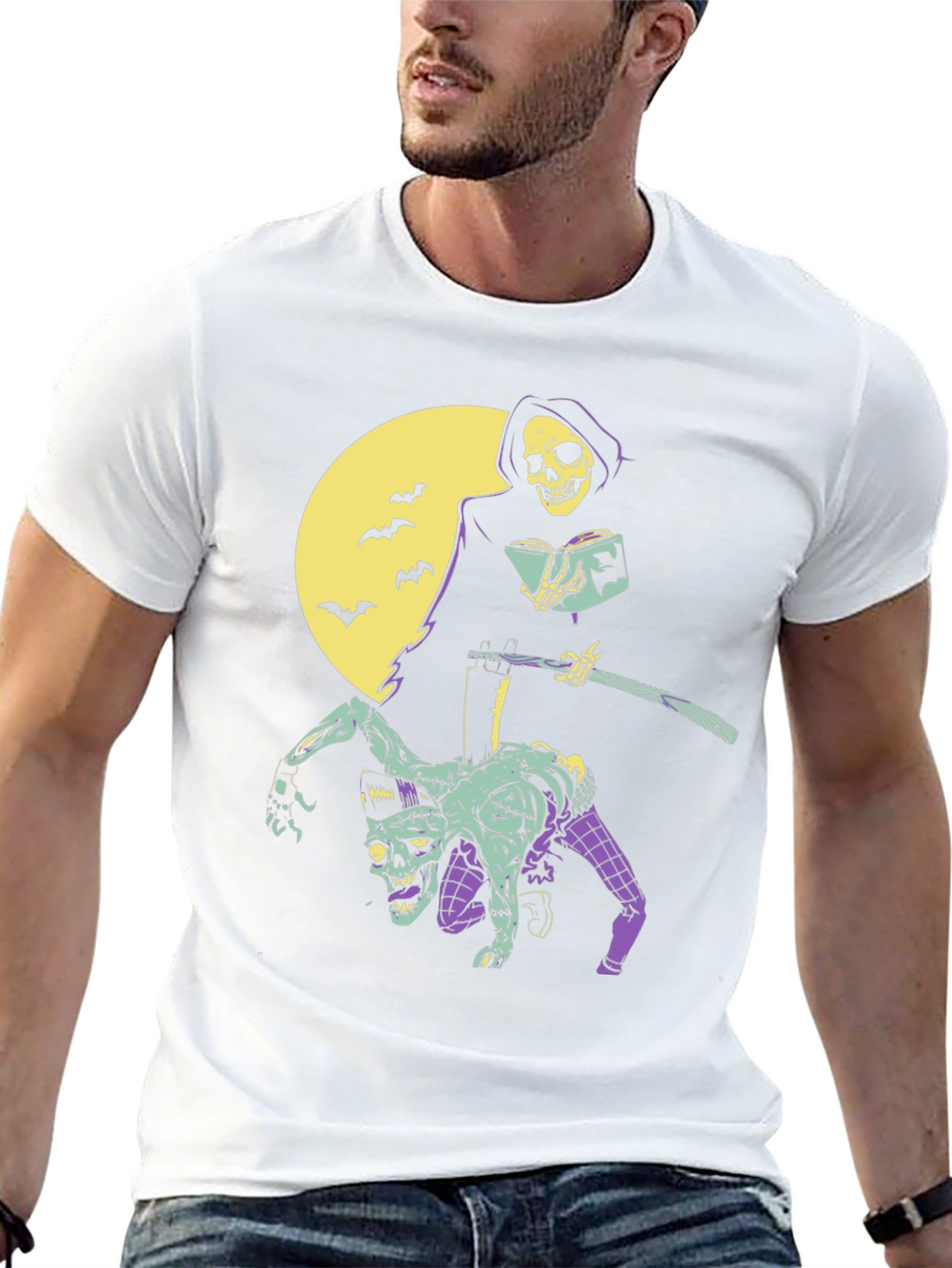 Grim Reaper Zombie Graphic T-Shirt