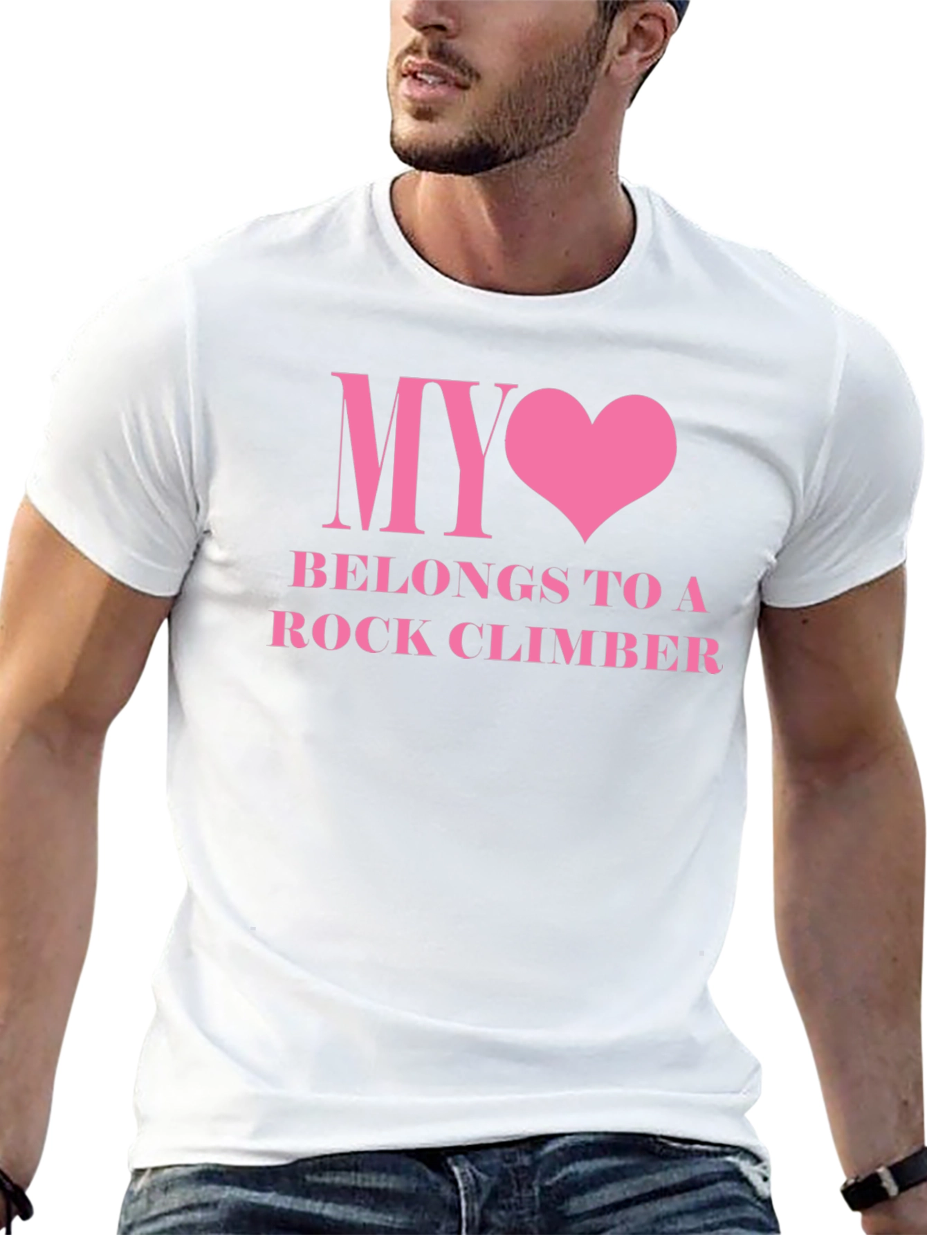 My Heart Belongs To A Rock Climber Tee