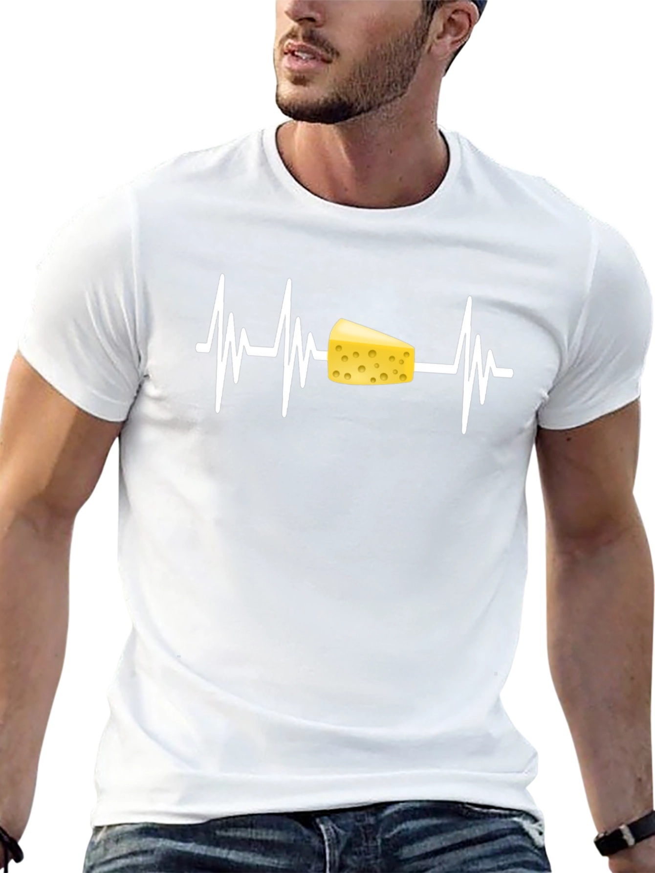 Cheese Heartbeat T-Shirt - Food Lover Tee
