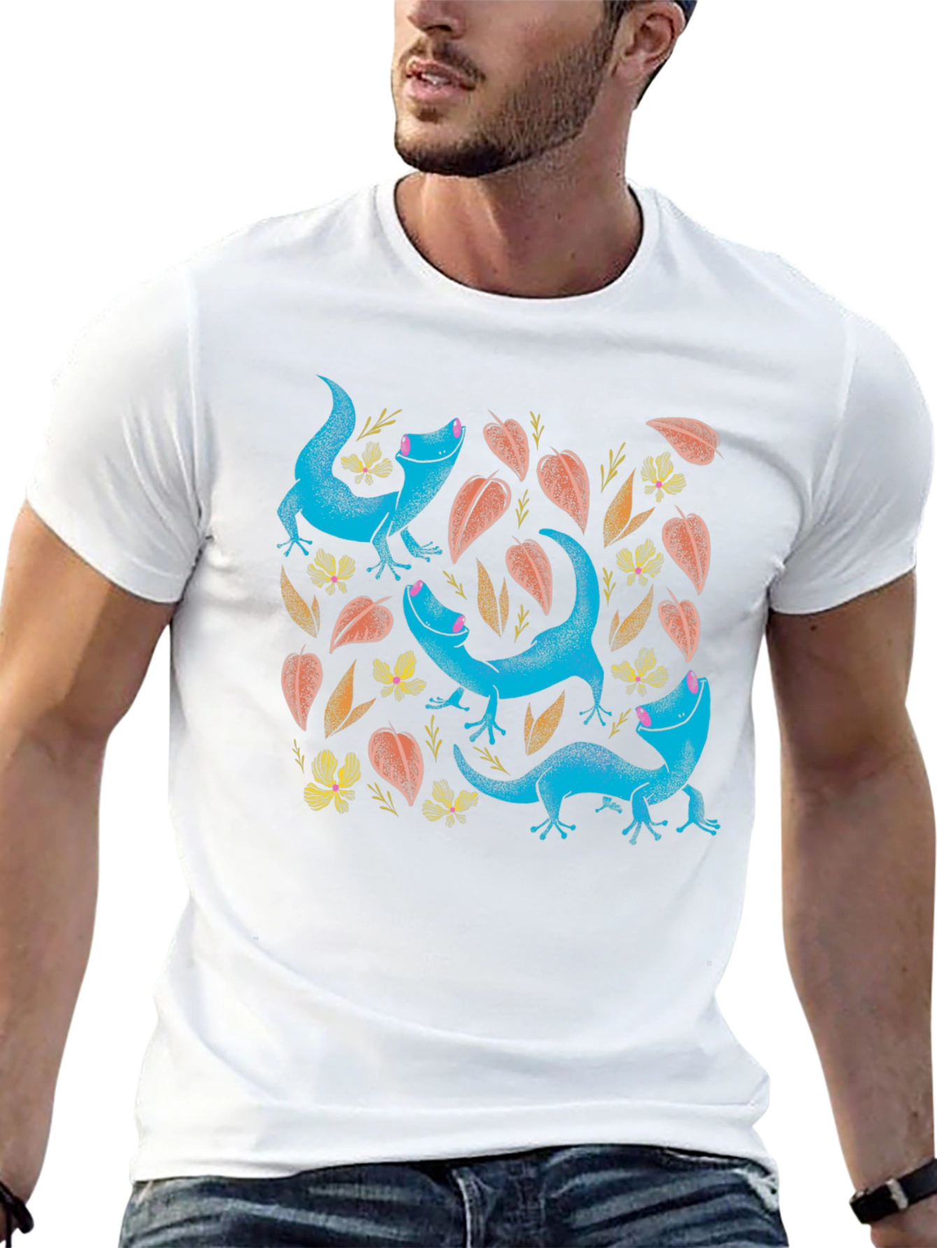 Lizard Print Black T-Shirt