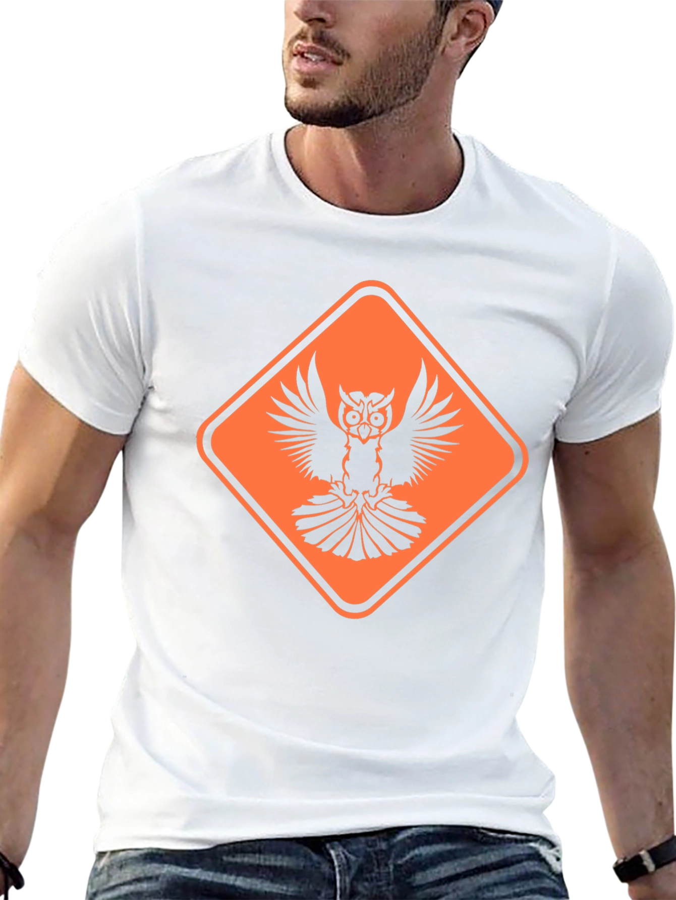 Owl Graphic Tee - Black Casual Shirt