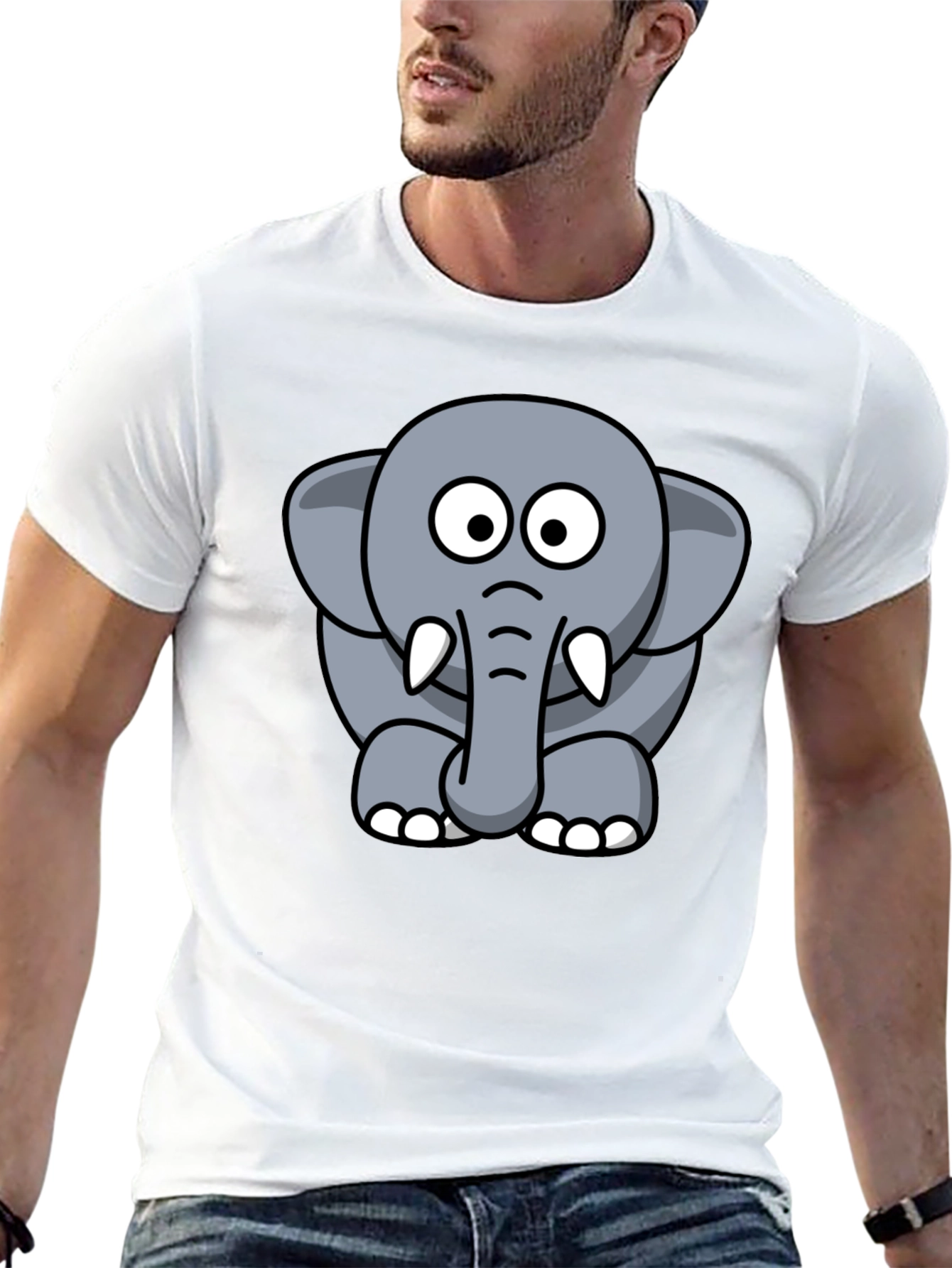 Cute Cartoon Elephant Graphic Tee