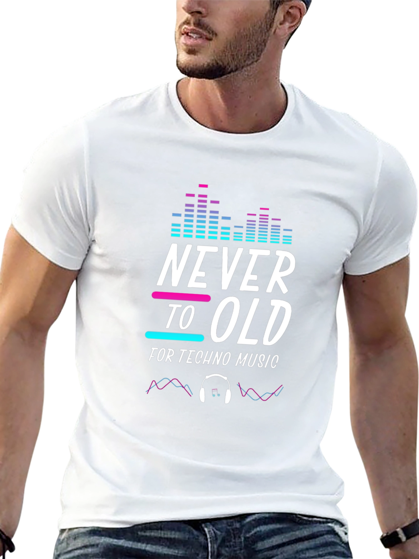 Never Too Old for Techno Music T-Shirt