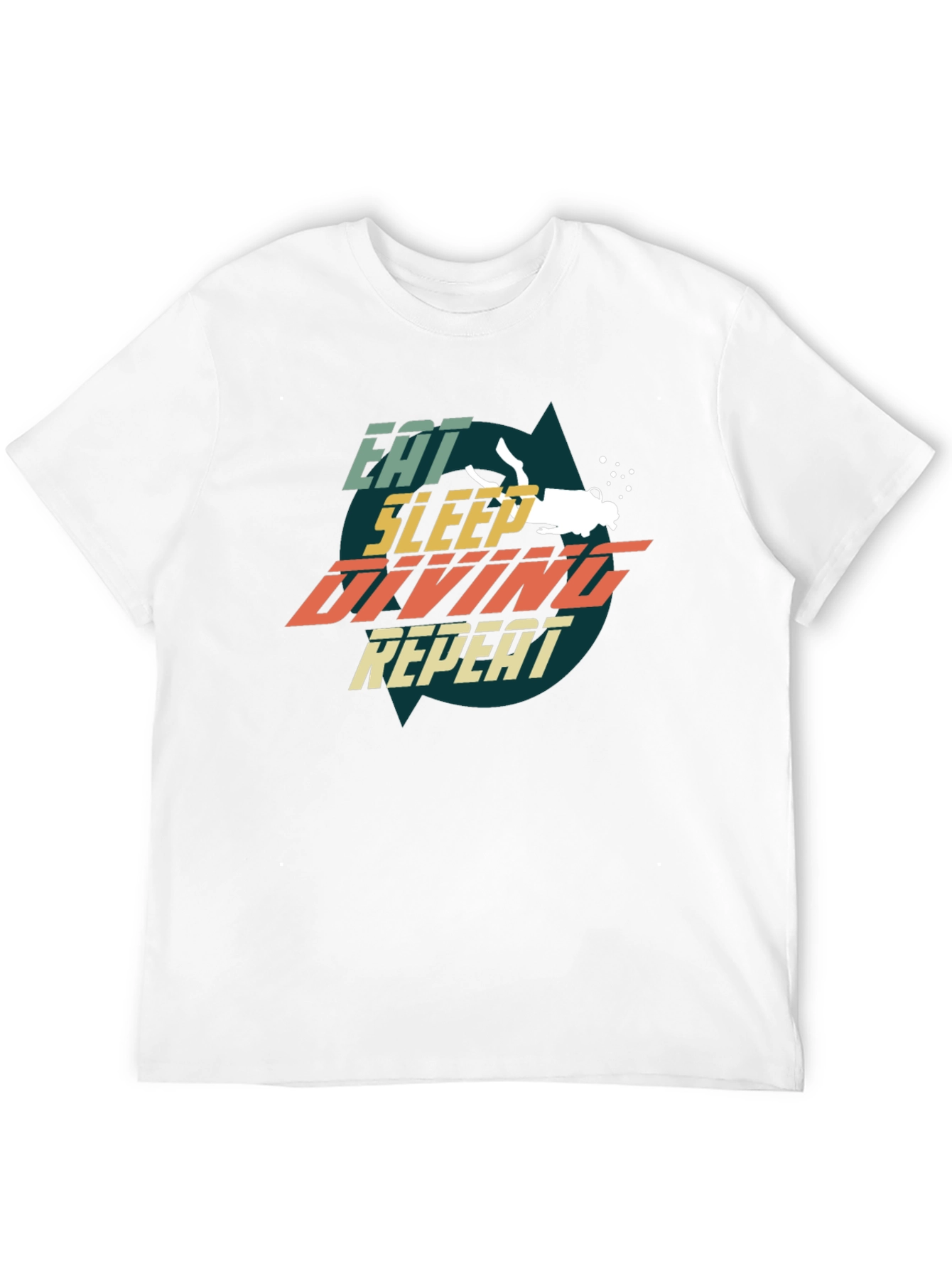 Eat Sleep Diving Repeat Black T-Shirt