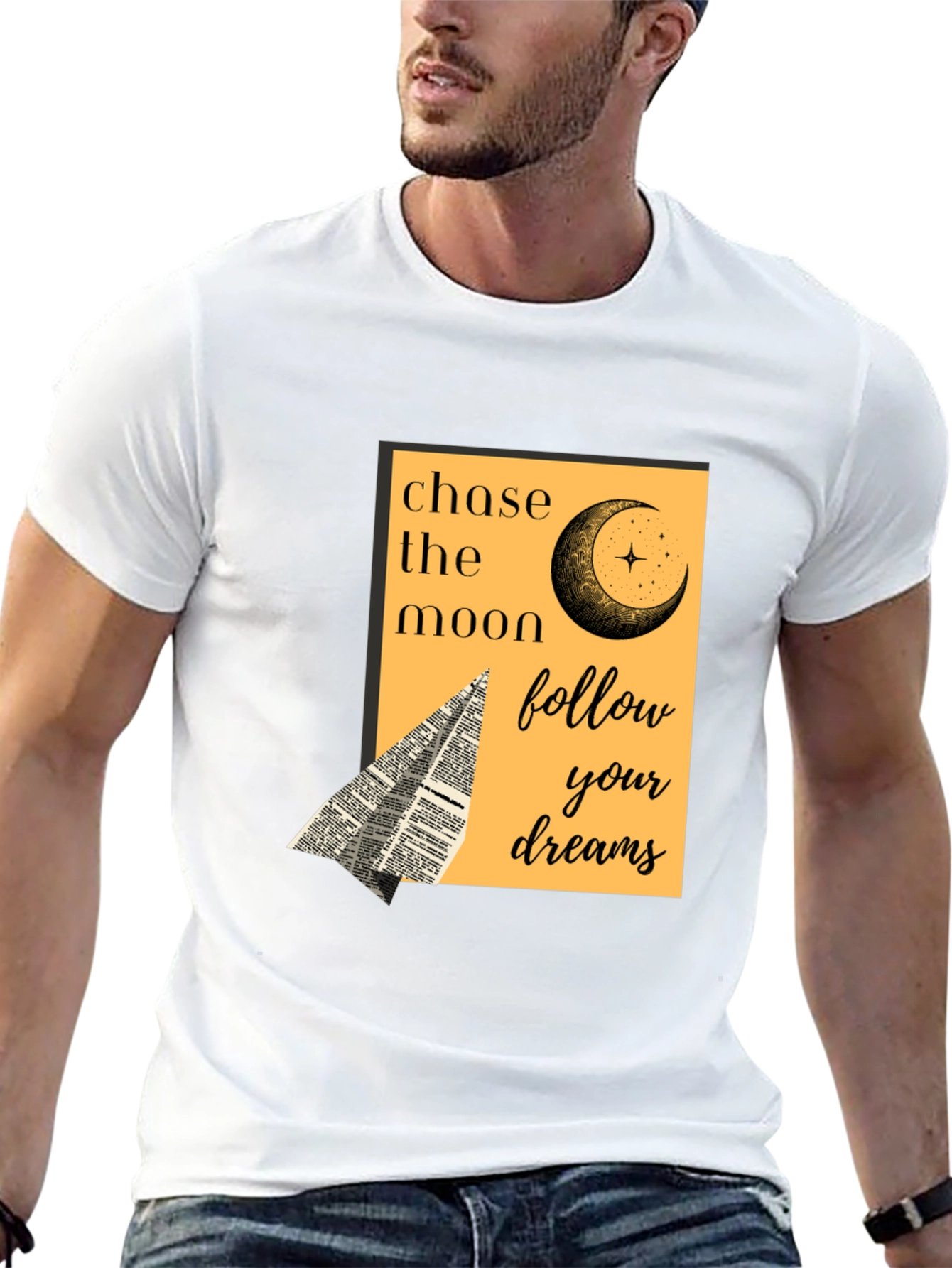 Chase the Moon Graphic Tee - Follow Your Dreams