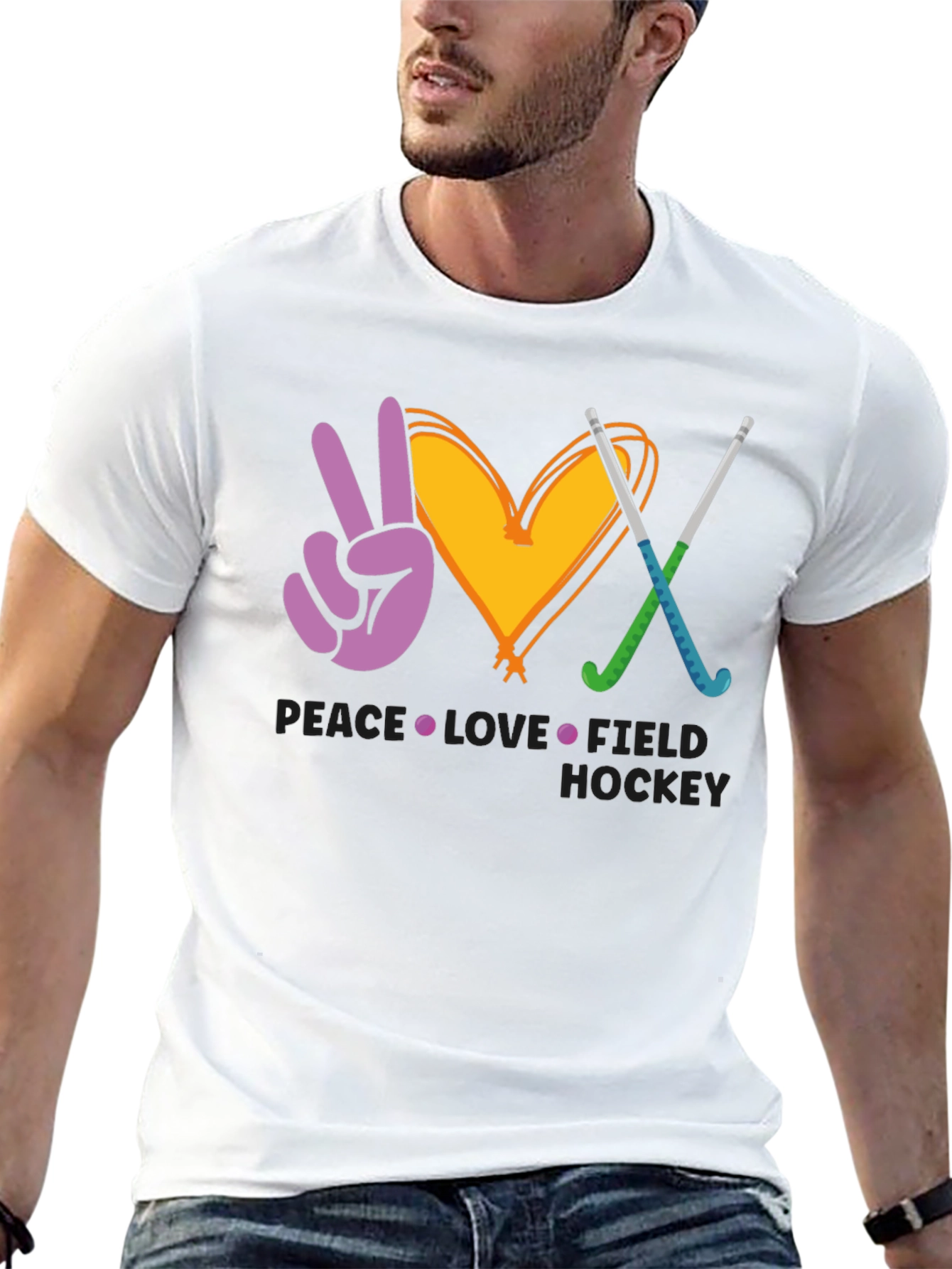 Peace Love Field Hockey T-Shirt